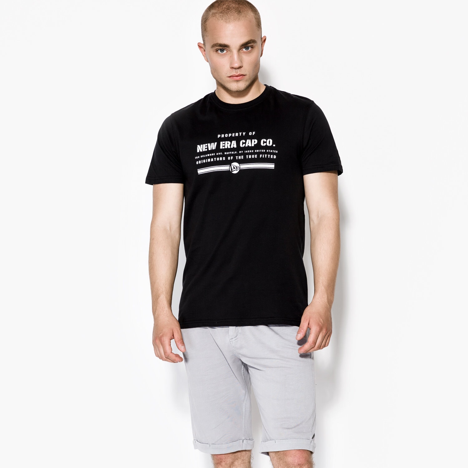 Koszulka, t-shirt sportowy męski NEW ERA KOSZULKA PROPERTY OF NE BLK 11475073 CZARNY