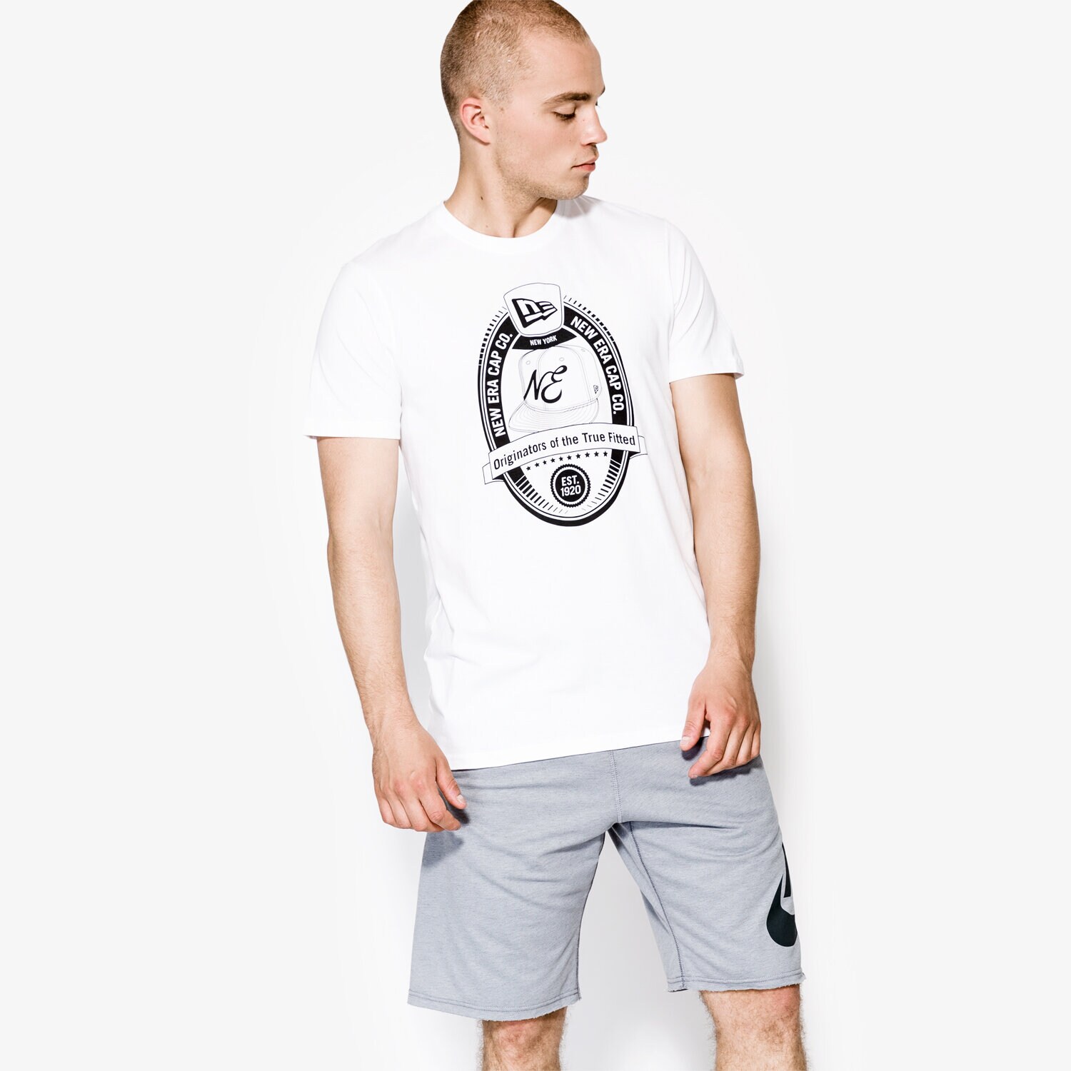 Koszulka, t-shirt sportowy męski NEW ERA KOSZULKA OTF WHT 11475074 BIAŁY