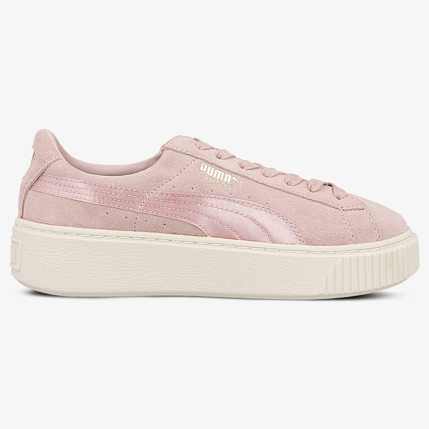 Buty sneakersy damskie PUMA SUEDE PLATFORM SATIN 36582803 RÓŻOWY