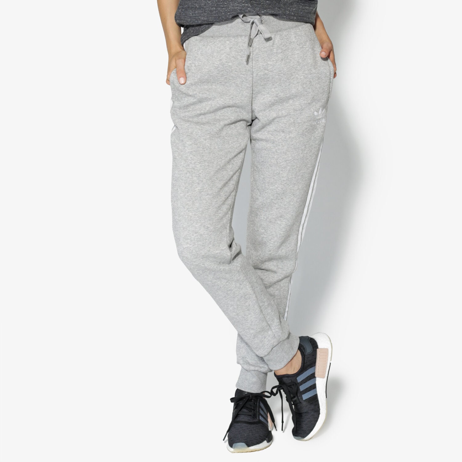 Spodnie sportowe damskie ADIDAS SPODNIE CUFFED PANT CD6915 SZARY