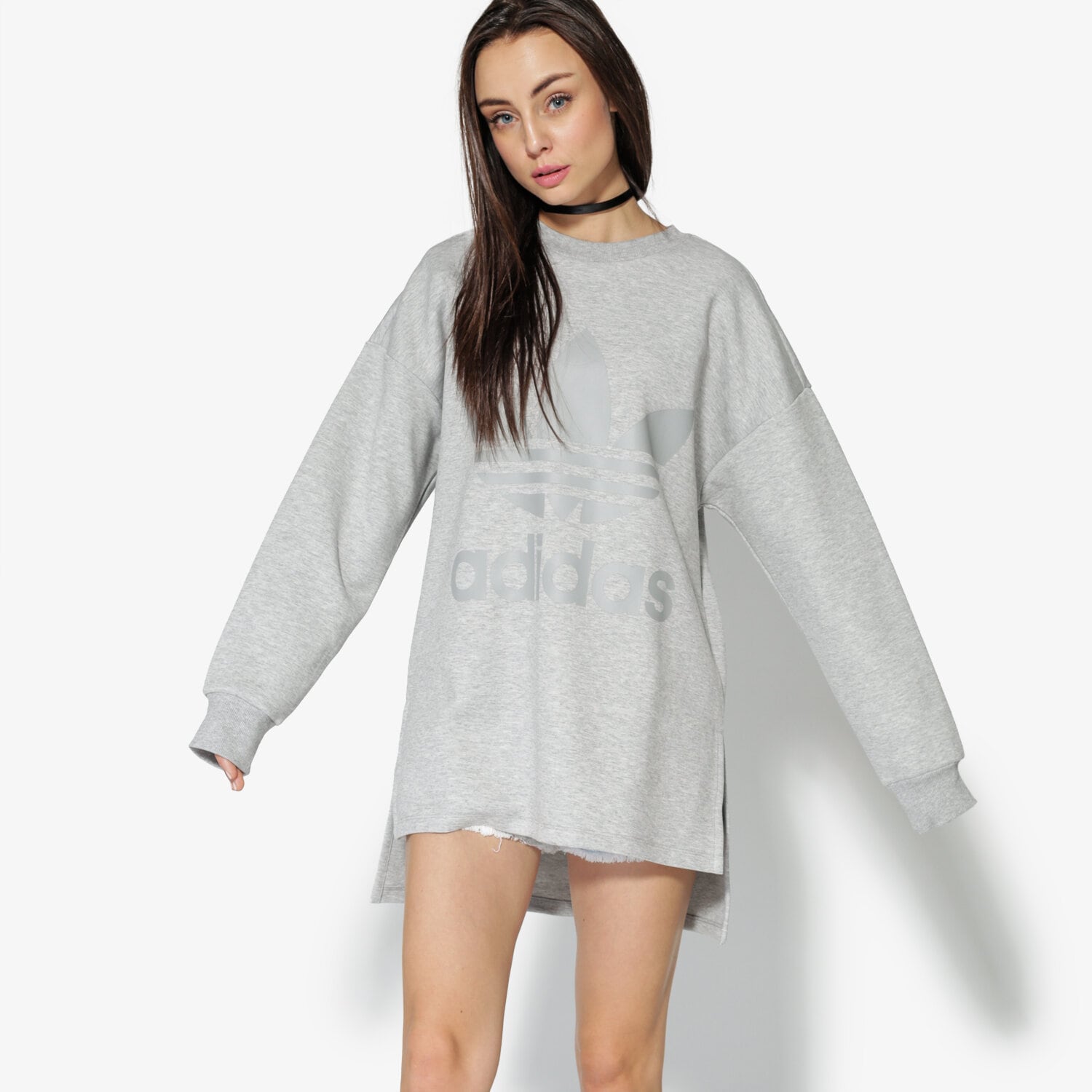 Bluza damska ADIDAS BLUZA SWEATSHIRT CD6921 SZARY