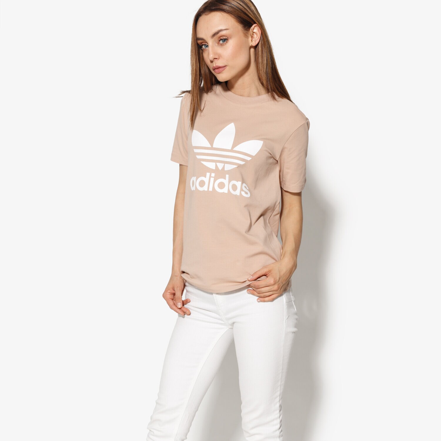 Koszulka, t-shirt damski ADIDAS T-SHIRT SS TREFOIL TEE CV9894 RÓŻOWY