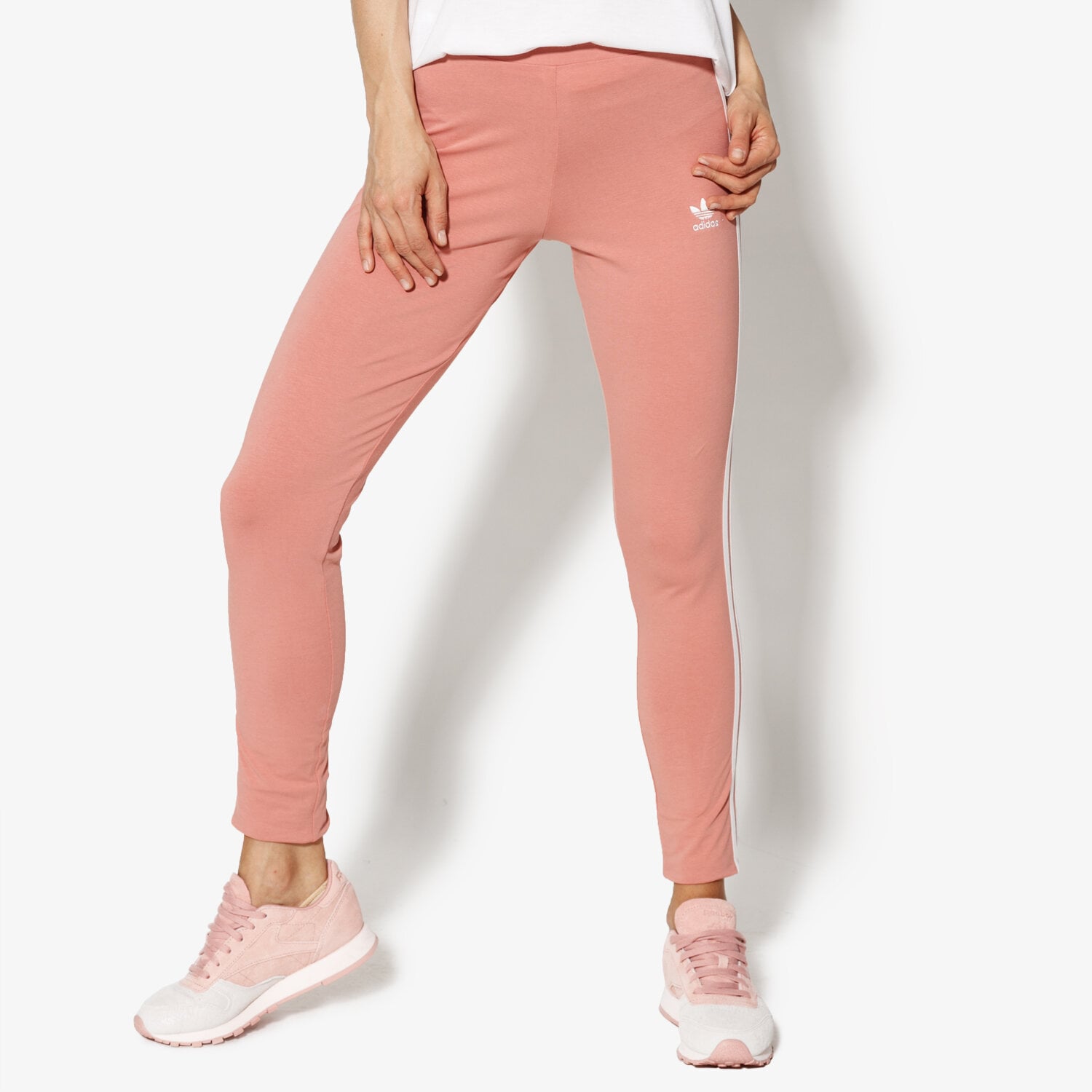Spodnie sportowe damskie ADIDAS LEGGINGS 3 STR TIGHT CE2444 RÓŻOWY