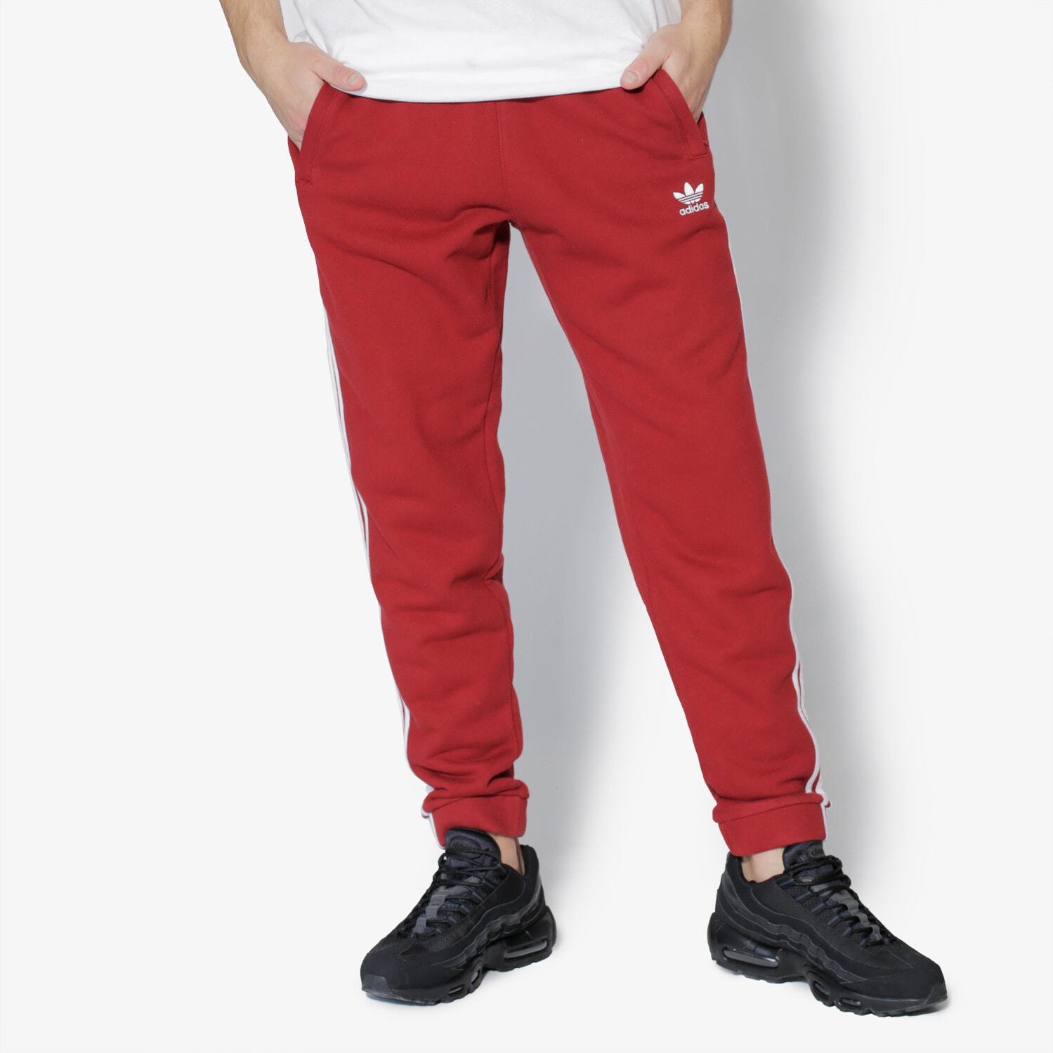 Spodnie sportowe męskie ADIDAS SPODNIE 3-STRIPES PANTS CW2428 BORDOWY