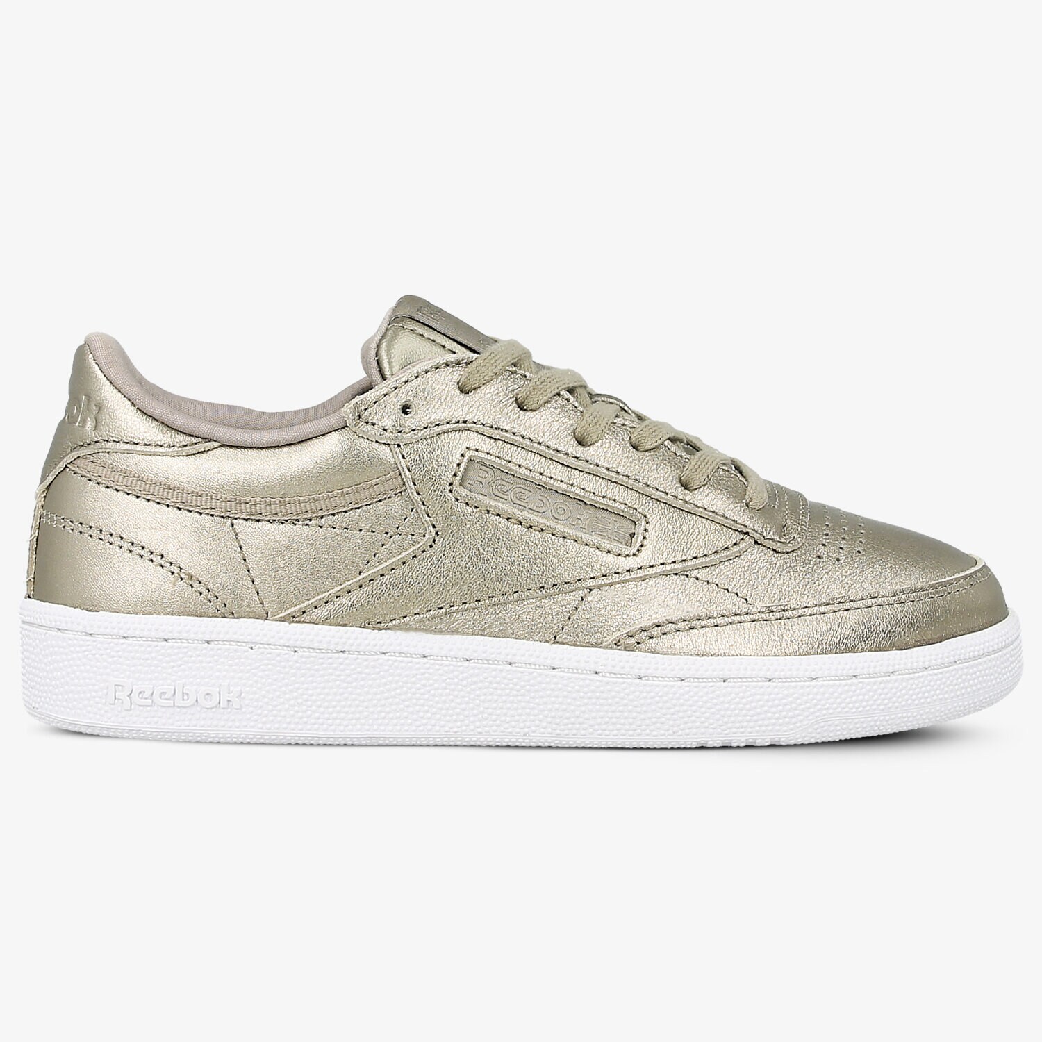 Buty sneakersy damskie REEBOK CLUB C 85 LTHR BS7901 ZŁOTY