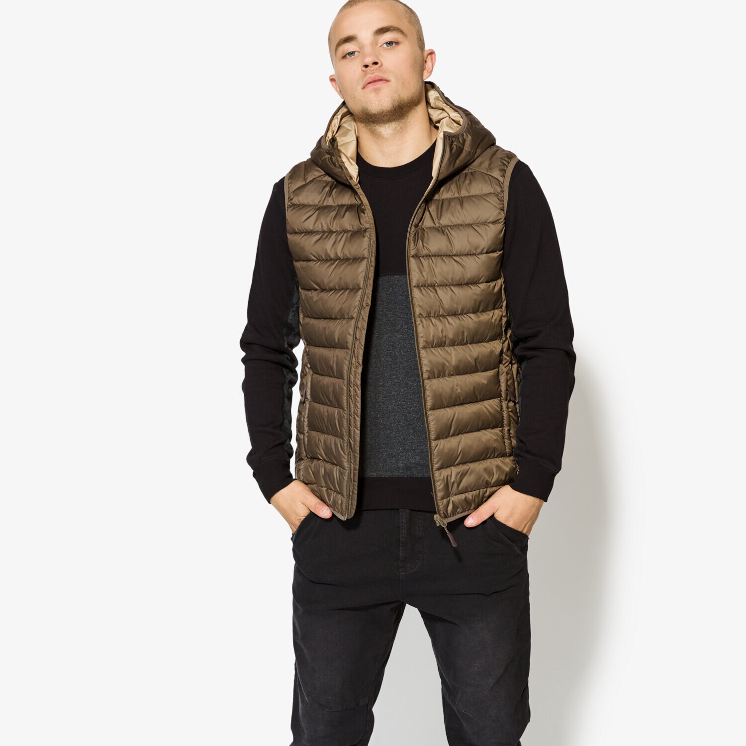 Bezrękawniki męskie sportowe CONFRONT BEZRĘKAWNIK HEMP CF37KAM03002 KHAKI