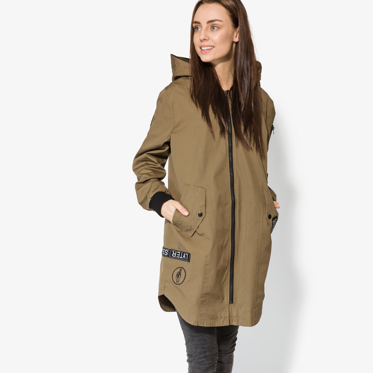 Kurtka wiosenna / jesienna damska CONFRONT KURTKA ANISE CF37KUD09001 KHAKI