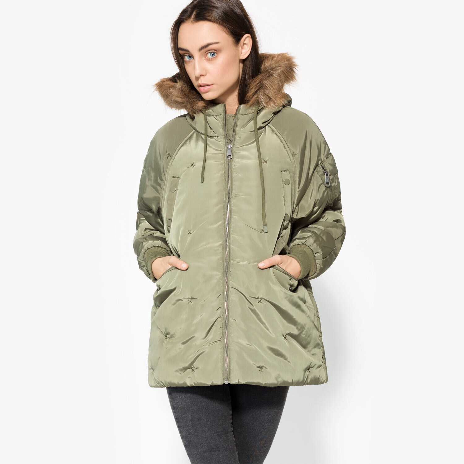 Kurtka zimowa damska CONFRONT KURTKA CIVET CF37KUD29001 KHAKI