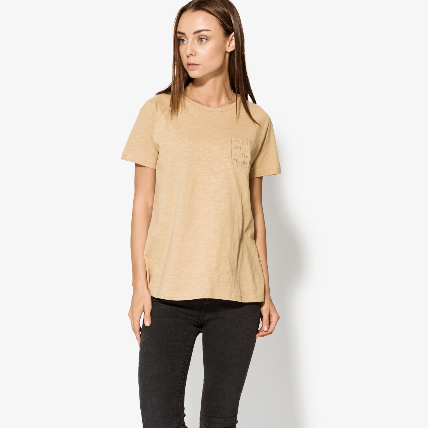 Koszulka, t-shirt damski CONFRONT T-SHIRT SS CAMELLIA CF37TSD01001 BEŻOWY
