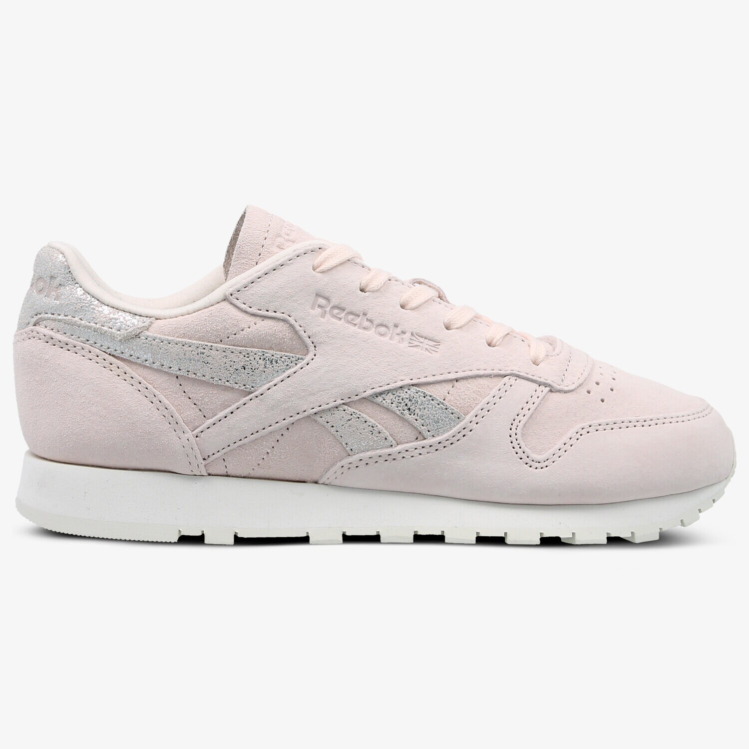Buty sneakersy damskie REEBOK CL LTHR SHIMMER PALE PINK MATTE BS9865 RÓŻOWY