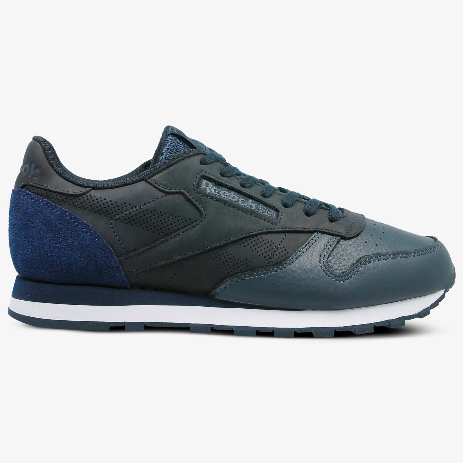 Buty sneakersy męskie REEBOK CL LEATHER UE BS9934 GRANATOWY