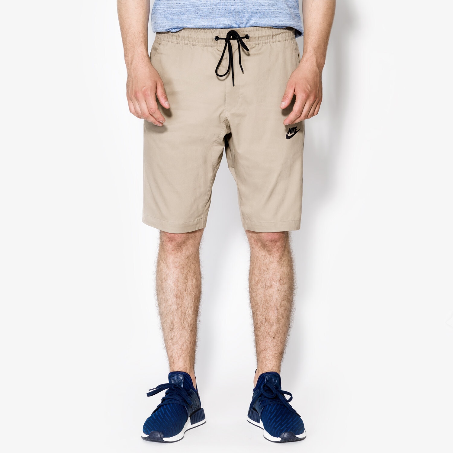 Krótkie spodenki, szorty męskie NIKE SZORTY SHORT WVN V442 805094235 BEŻOWY