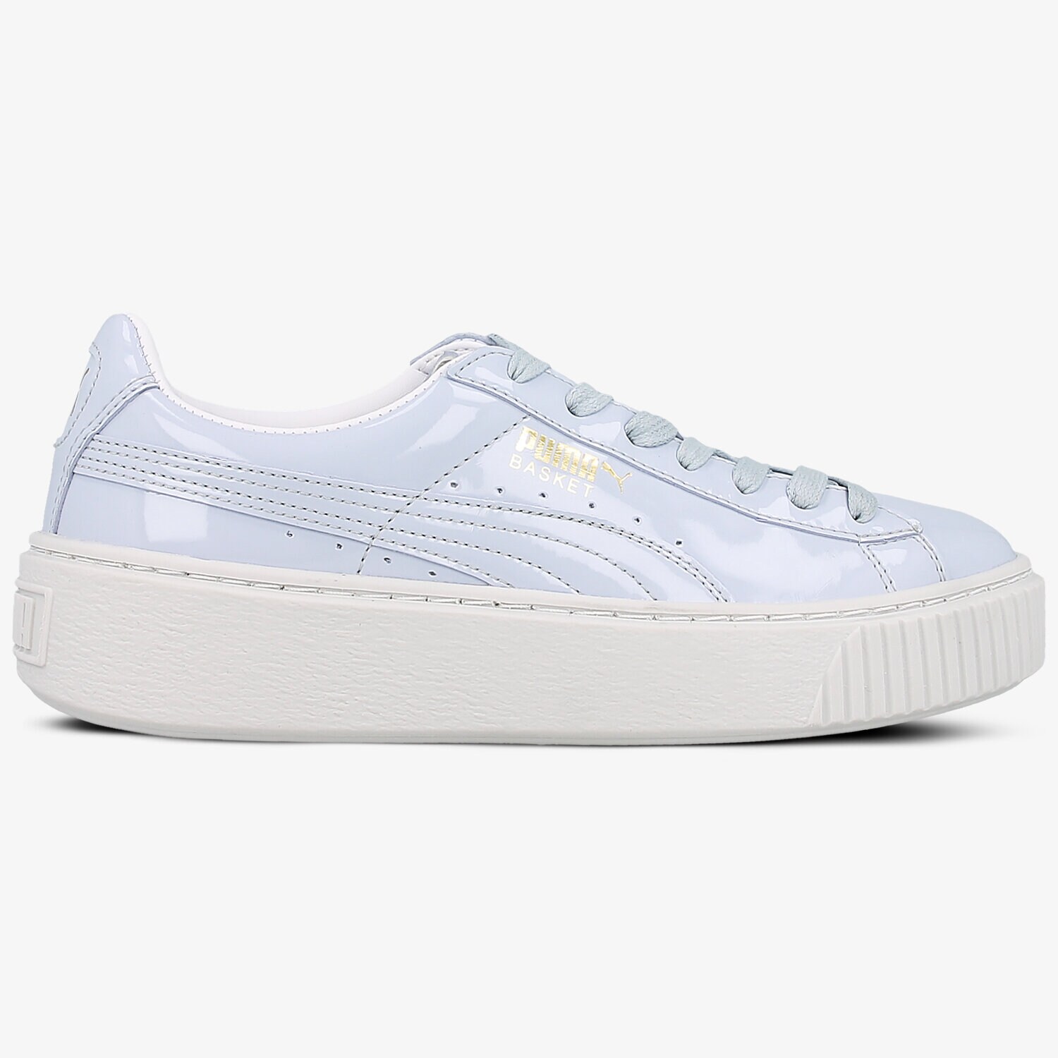 Buty sneakersy damskie PUMA PLATFORM PATENT WN'S 36331401 NIEBIESKI