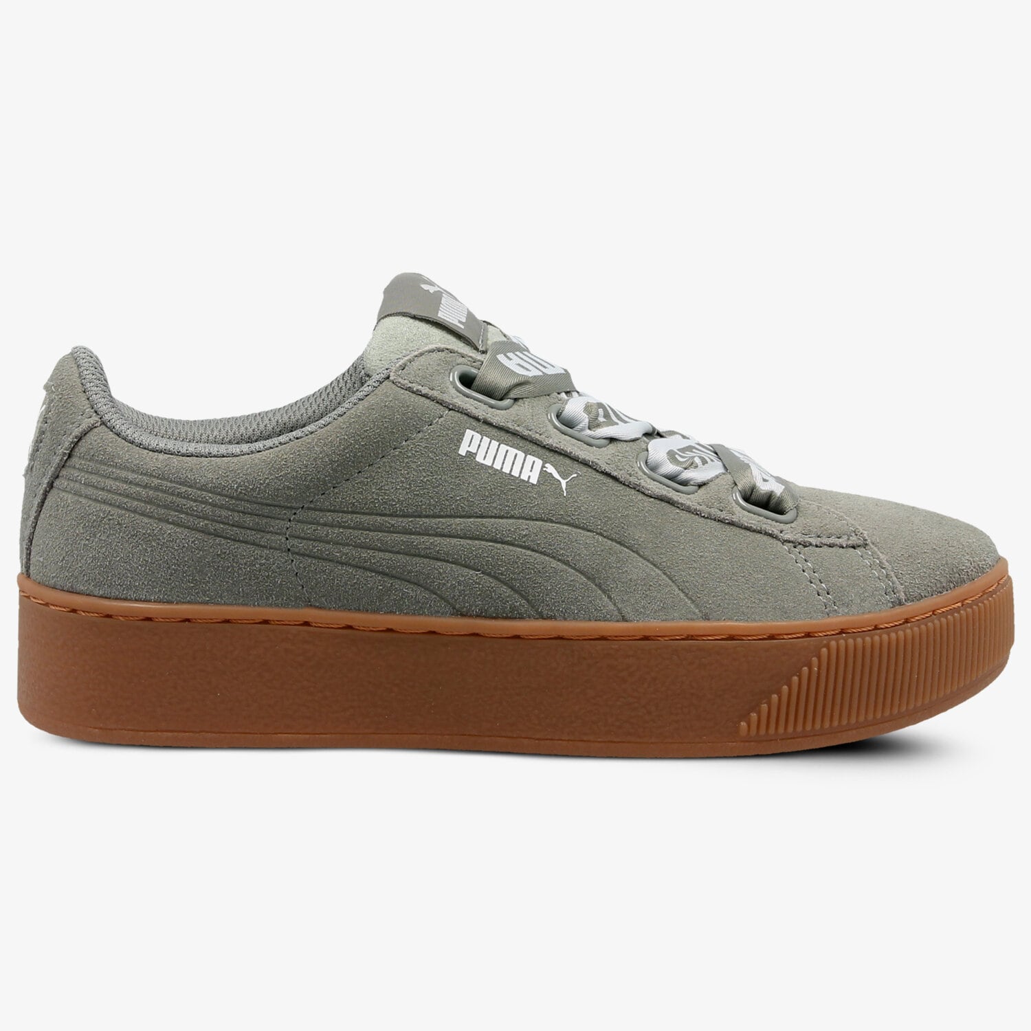 PUMA VIKKY PLATFORM RIBBON MU 36531403 SZARY Damskie Sneakersy w Sizeer