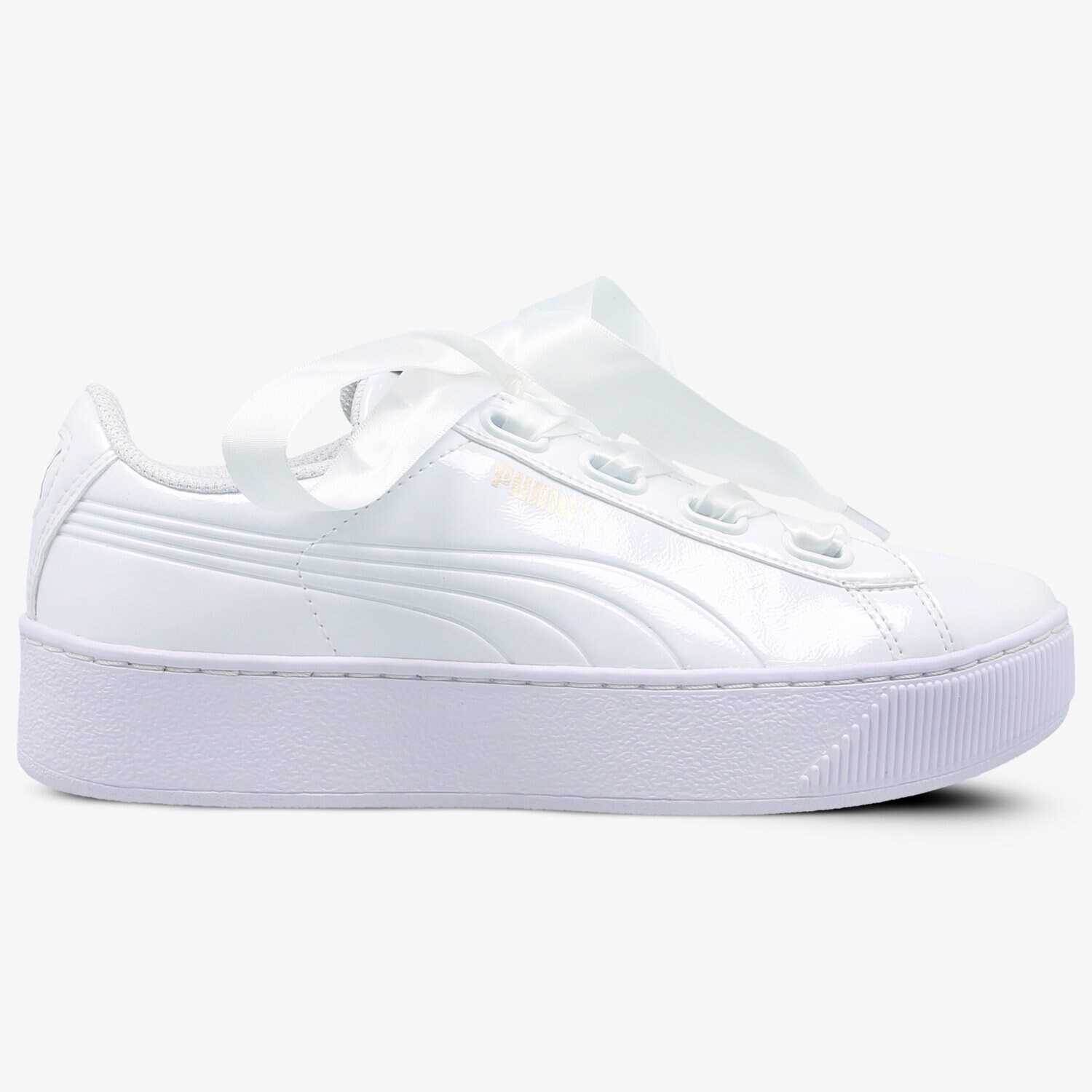 Buty sneakersy damskie PUMA VIKKY PLATFORM RIBBON P 36641902 BIAŁY
