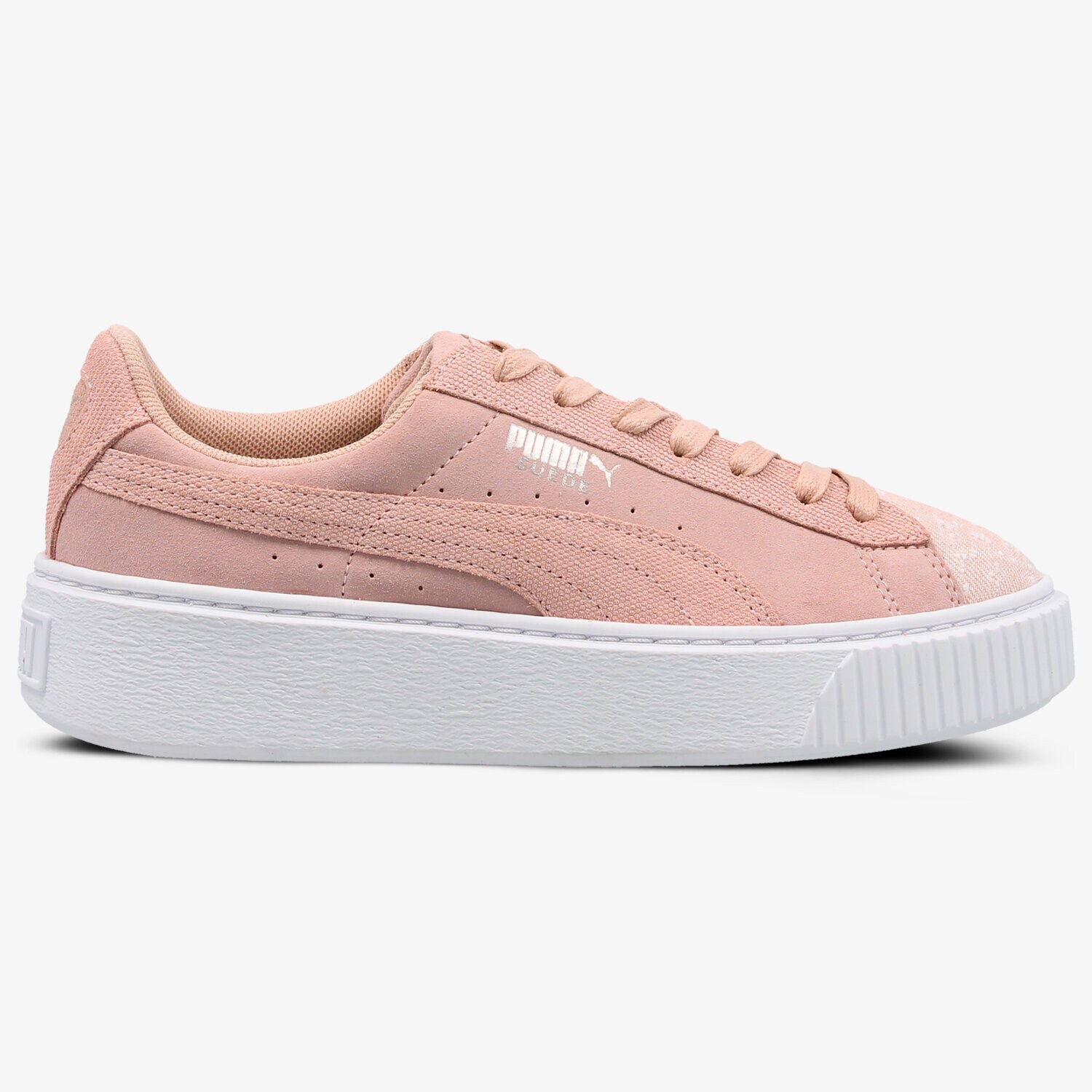 Buty sneakersy damskie PUMA SUEDE PLATFORM PEBBLE WN'S 36546401 RÓŻOWY