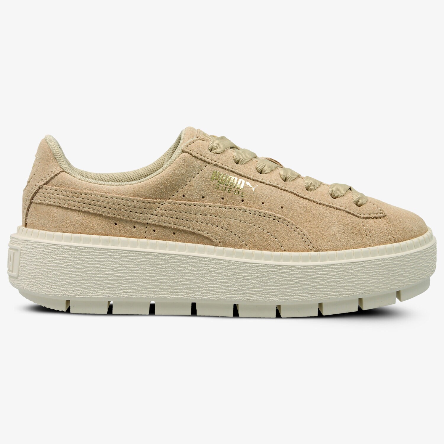 Buty sneakersy damskie PUMA SUEDE PLATFORM RUGGED WN'S 36583002 BEŻOWY
