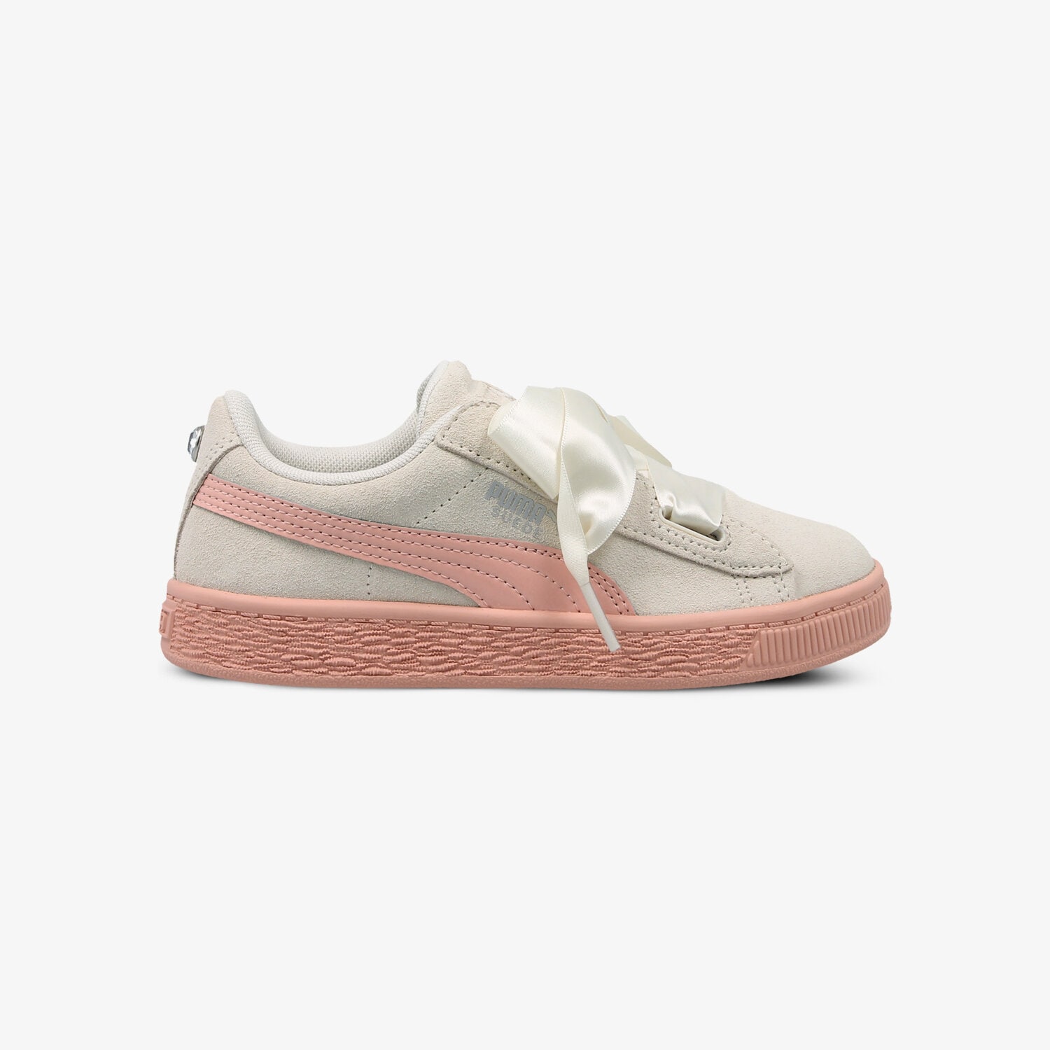 Buty sneakersy dla dzieci PUMA SUEDE HEART JEWEL V PS 36513902 BEŻOWY