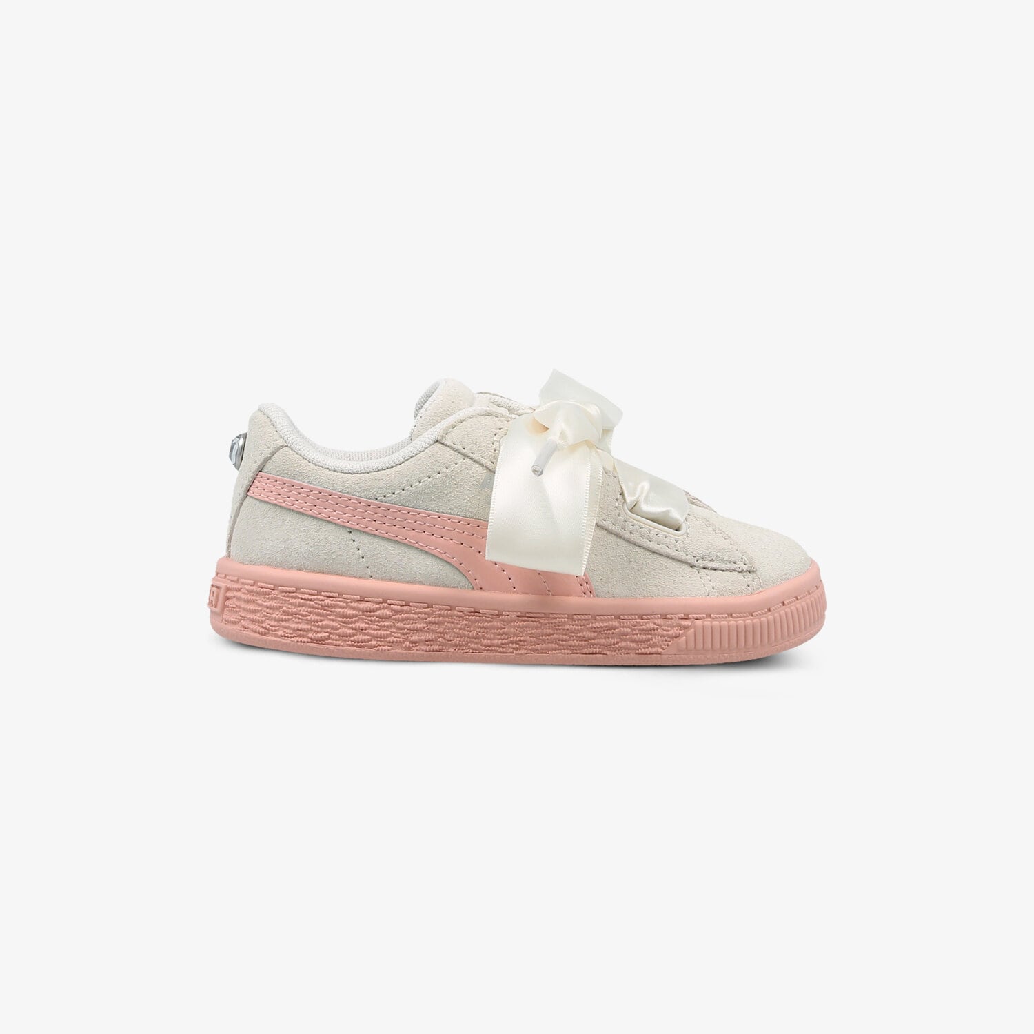 Buty sneakersy dla dzieci PUMA SUEDE HEART JEWEL V INF 36514002 BEŻOWY