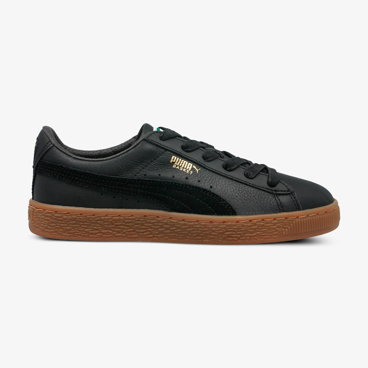Buty sneakersy dla dzieci PUMA BASKET CLASSIC GUM DELUXE JR 36507802 CZARNY