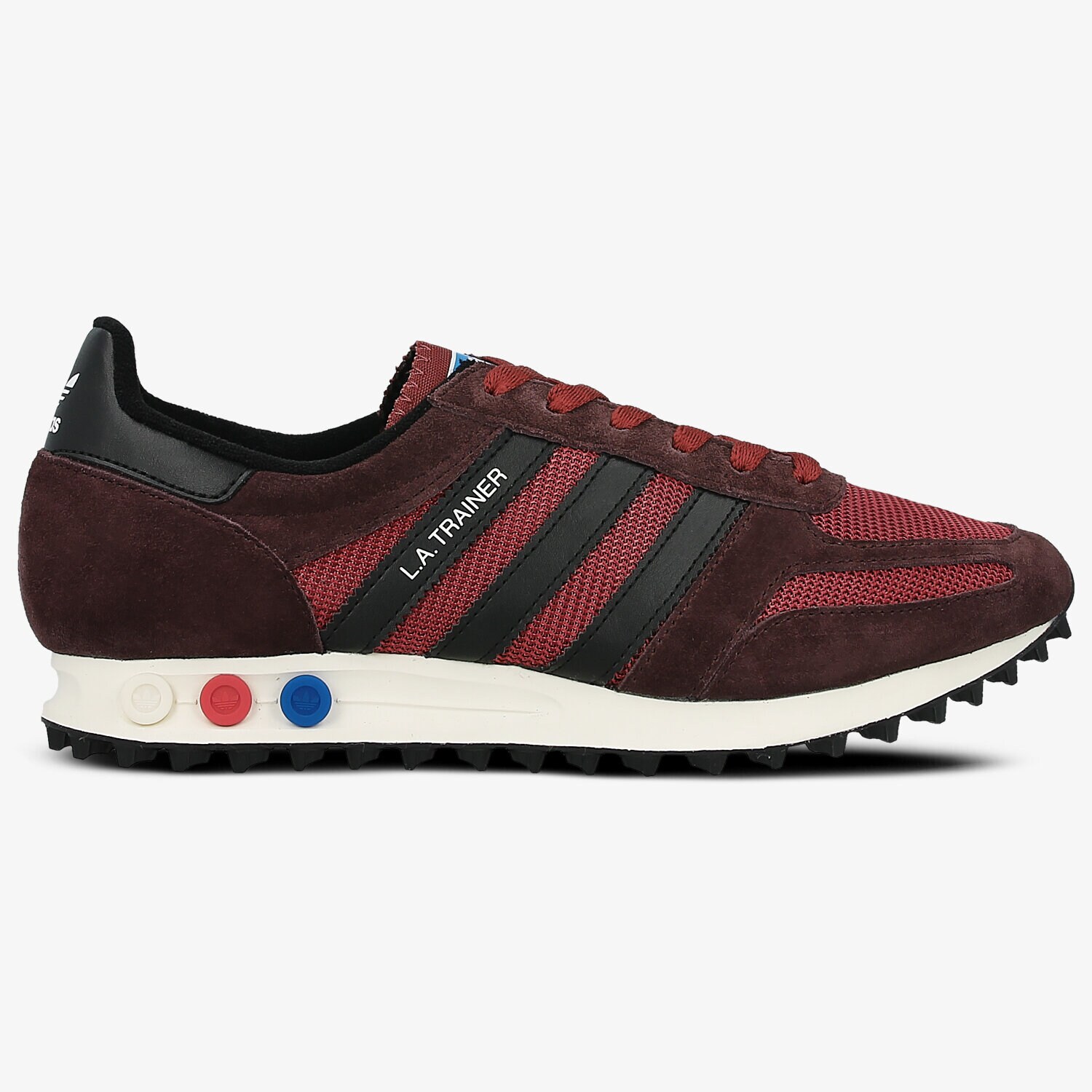 Buty sneakersy męskie ADIDAS LA TRAINER OG BY9324 BORDOWY