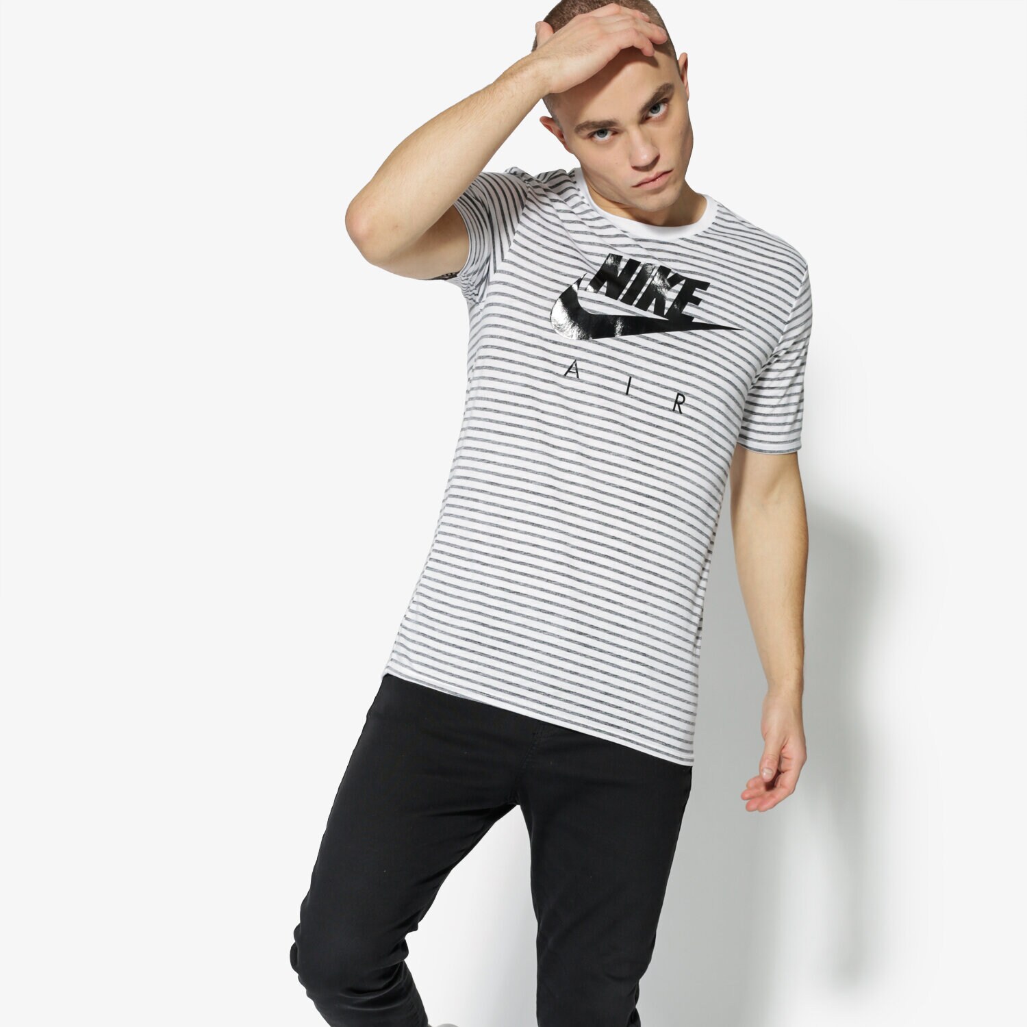 Koszulka, t-shirt sportowy męski NIKE T-SHIRT SS M NSW TEE TB AM90 2 892213-102 BIAŁY
