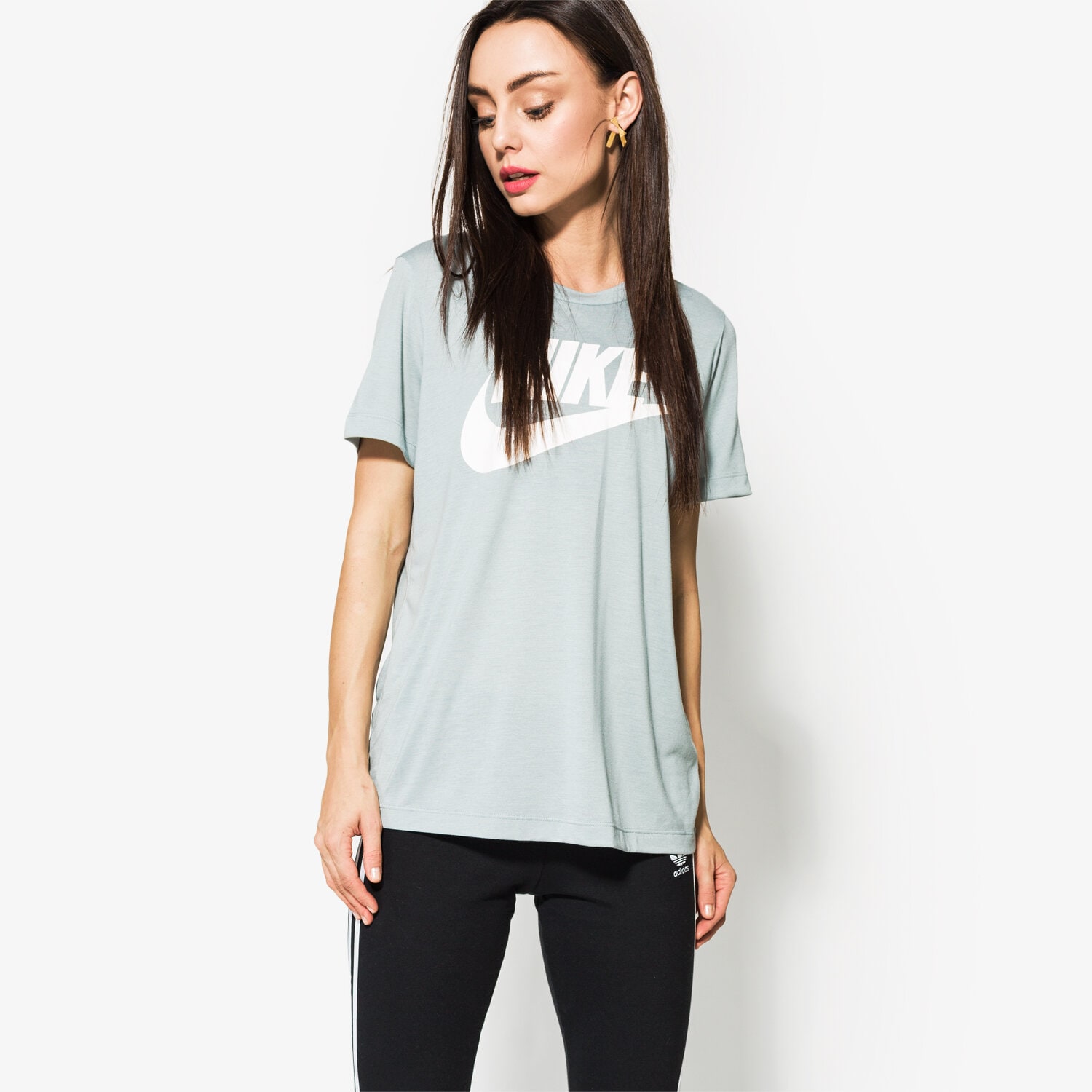 Koszulka, t-shirt damski NIKE T-SHIRT SS W NSW ESSNTL TEE HBR 829747-019 ZIELONY