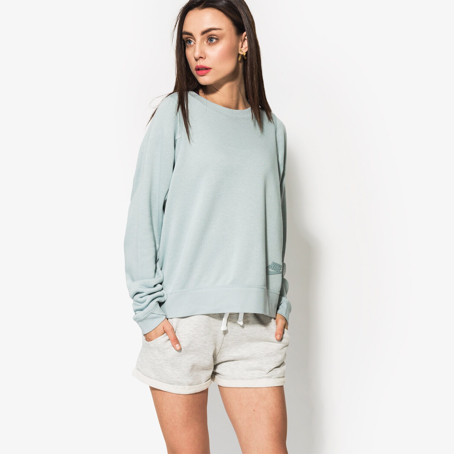 Bluza damska NIKE BLUZA W NSW MODERN CREW SSNL 883807-019 ZIELONY