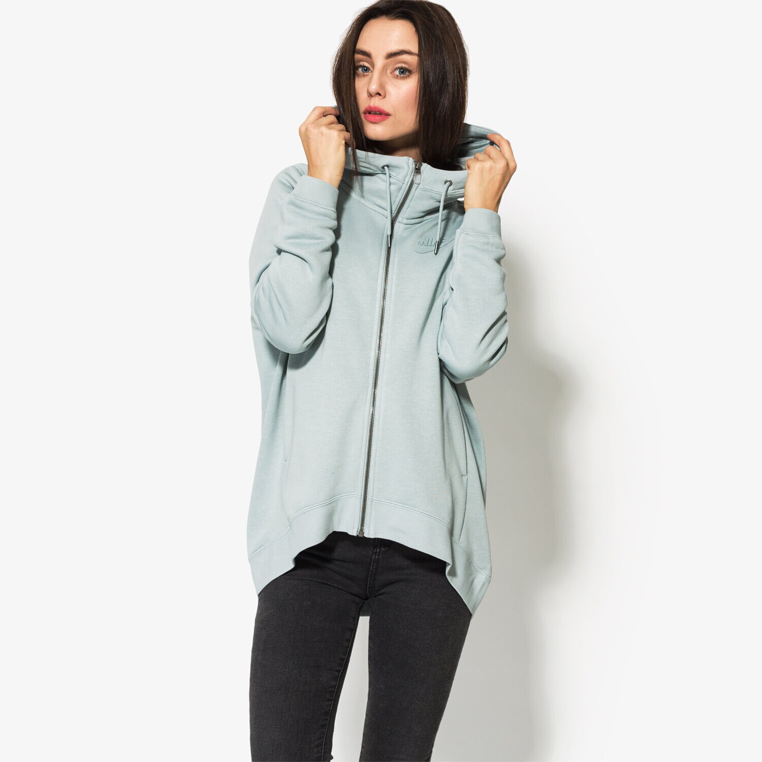 Bluza damska NIKE BLUZA W NSW MODERN CAPE 885595-019 ZIELONY