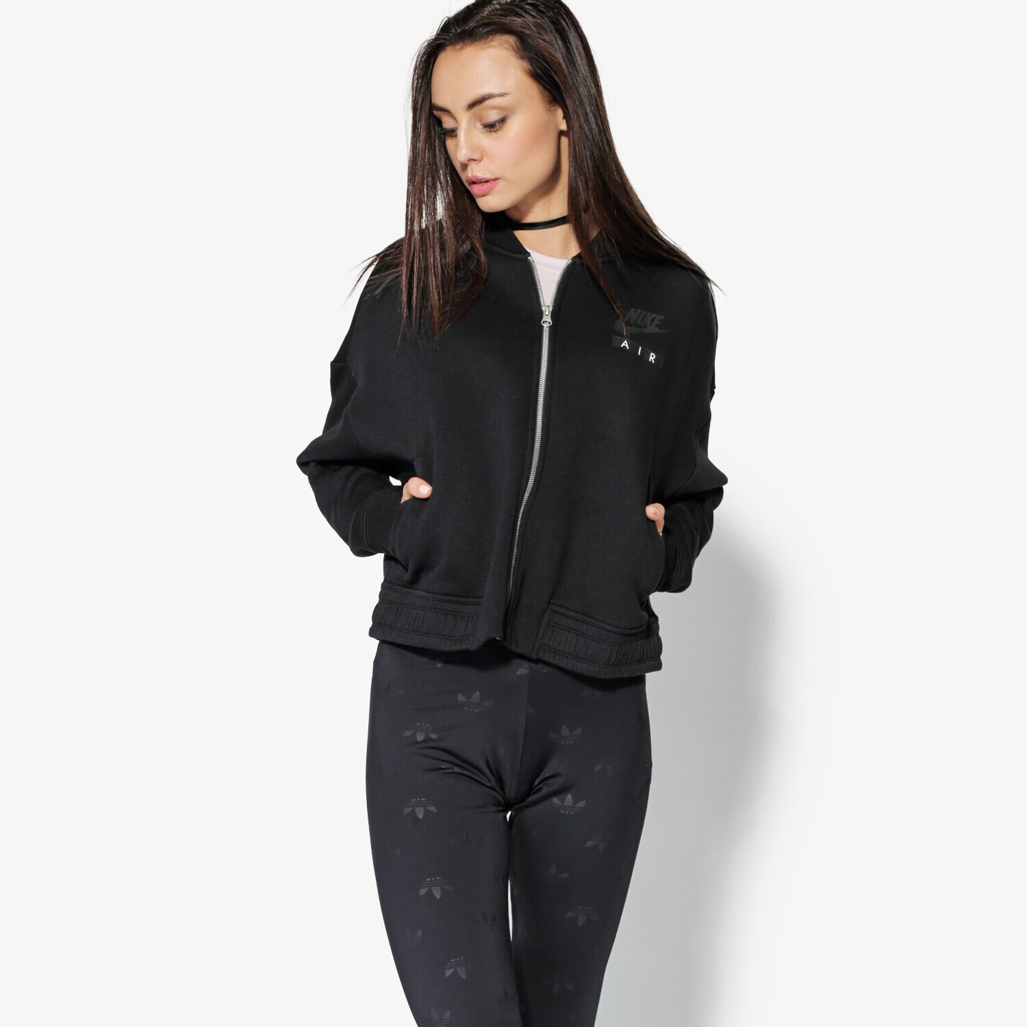 Bluza damska NIKE BLUZA W NSW RALLY JKT VARSITY AIR 920445-010 CZARNY