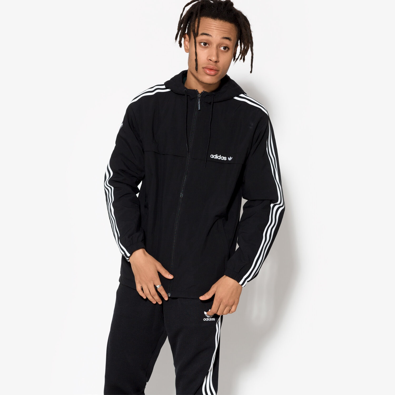 Kurtka wiosenna / jesienna męska ADIDAS KURTKA 3STRIPED WB BR6984 CZARNY