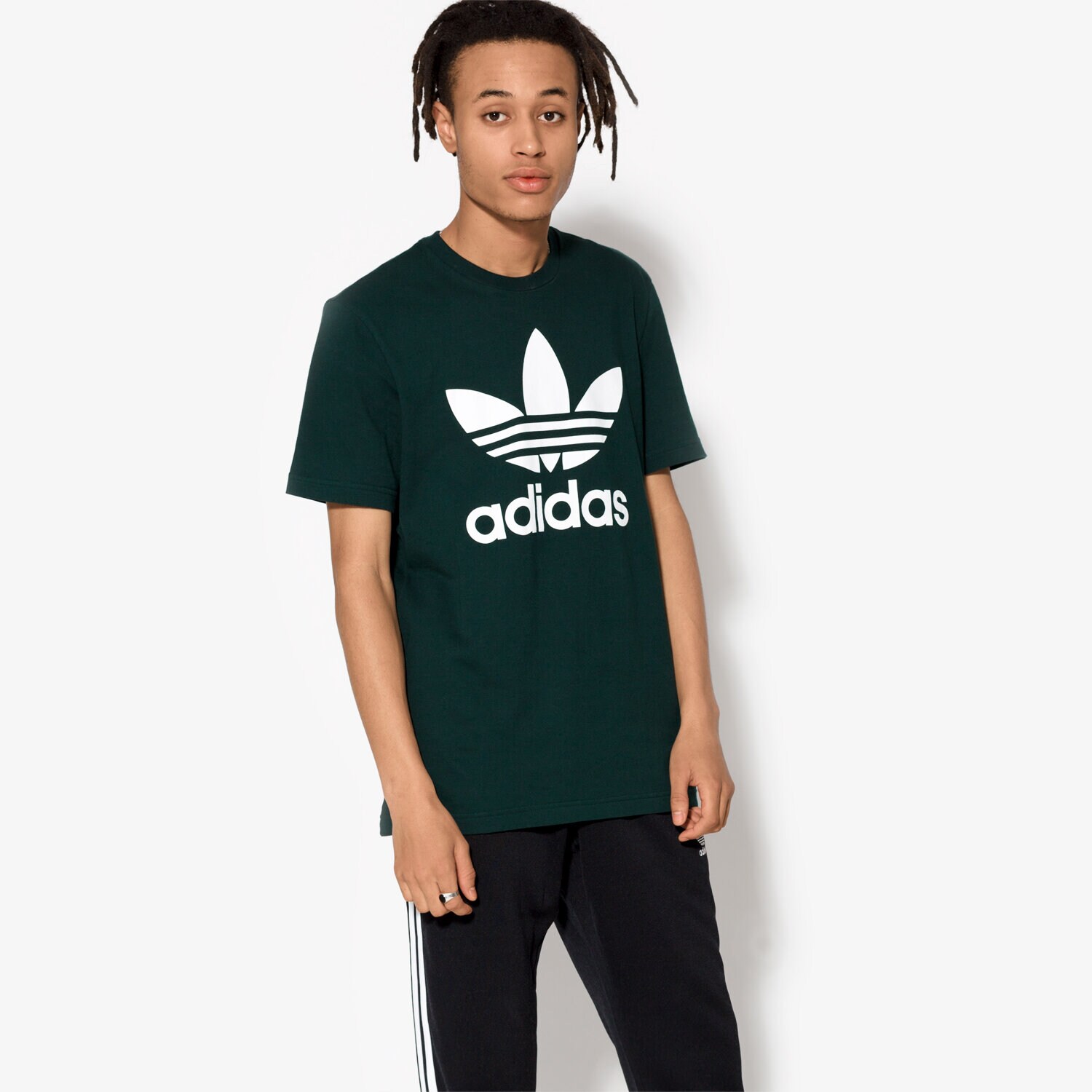 Koszulka, t-shirt sportowy męski ADIDAS T-SHIRT SS ORIG TREFOIL BQ7934 ZIELONY