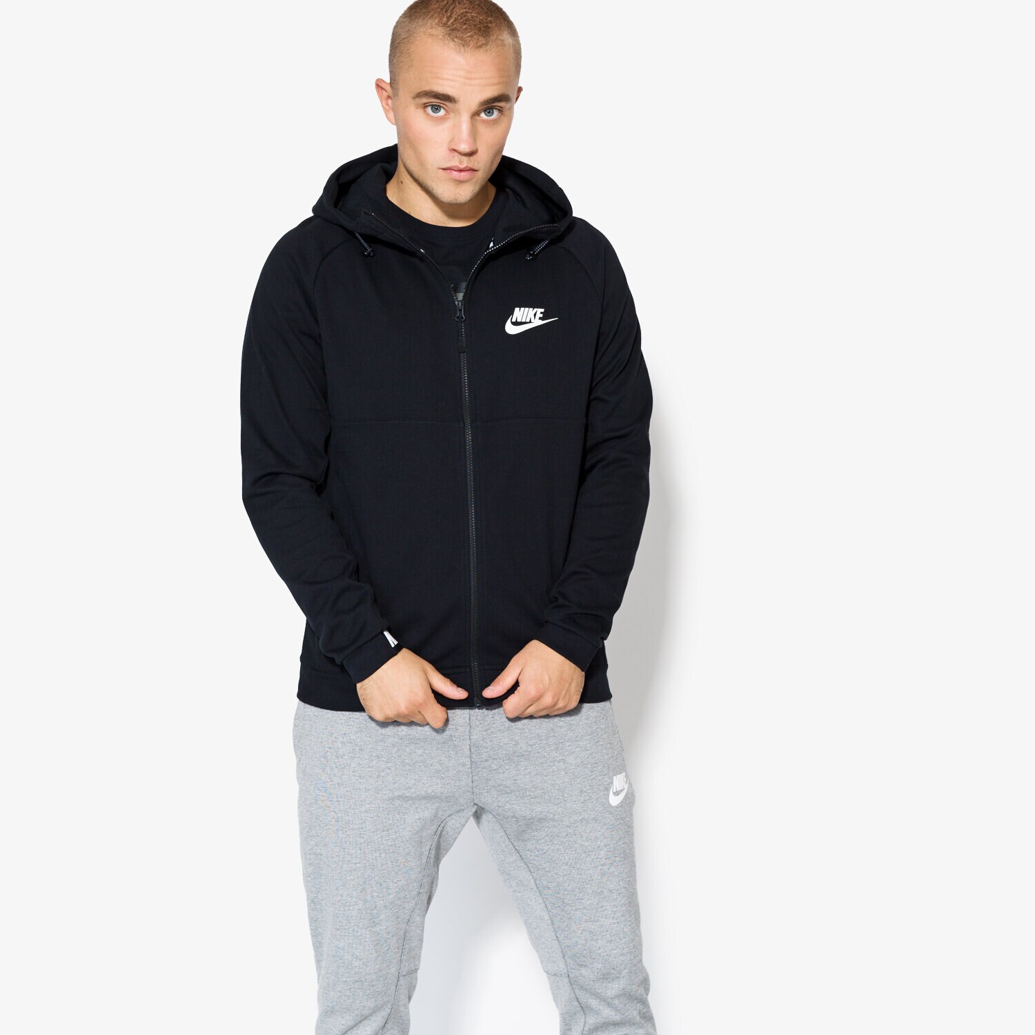 Bluza męska NIKE BLUZA AV15 HOODIE FZ FLC 861742010 CZARNY