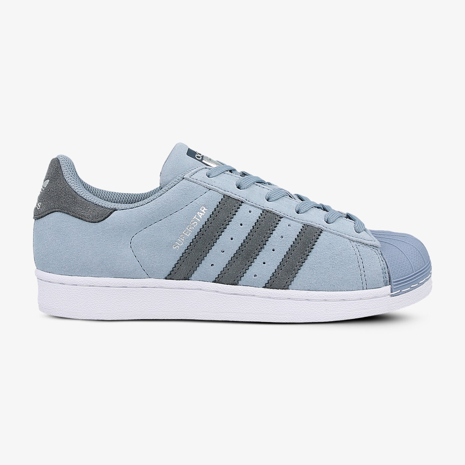 Buty sneakersy dla dzieci ADIDAS SUPERSTAR J BZ0361 NIEBIESKI