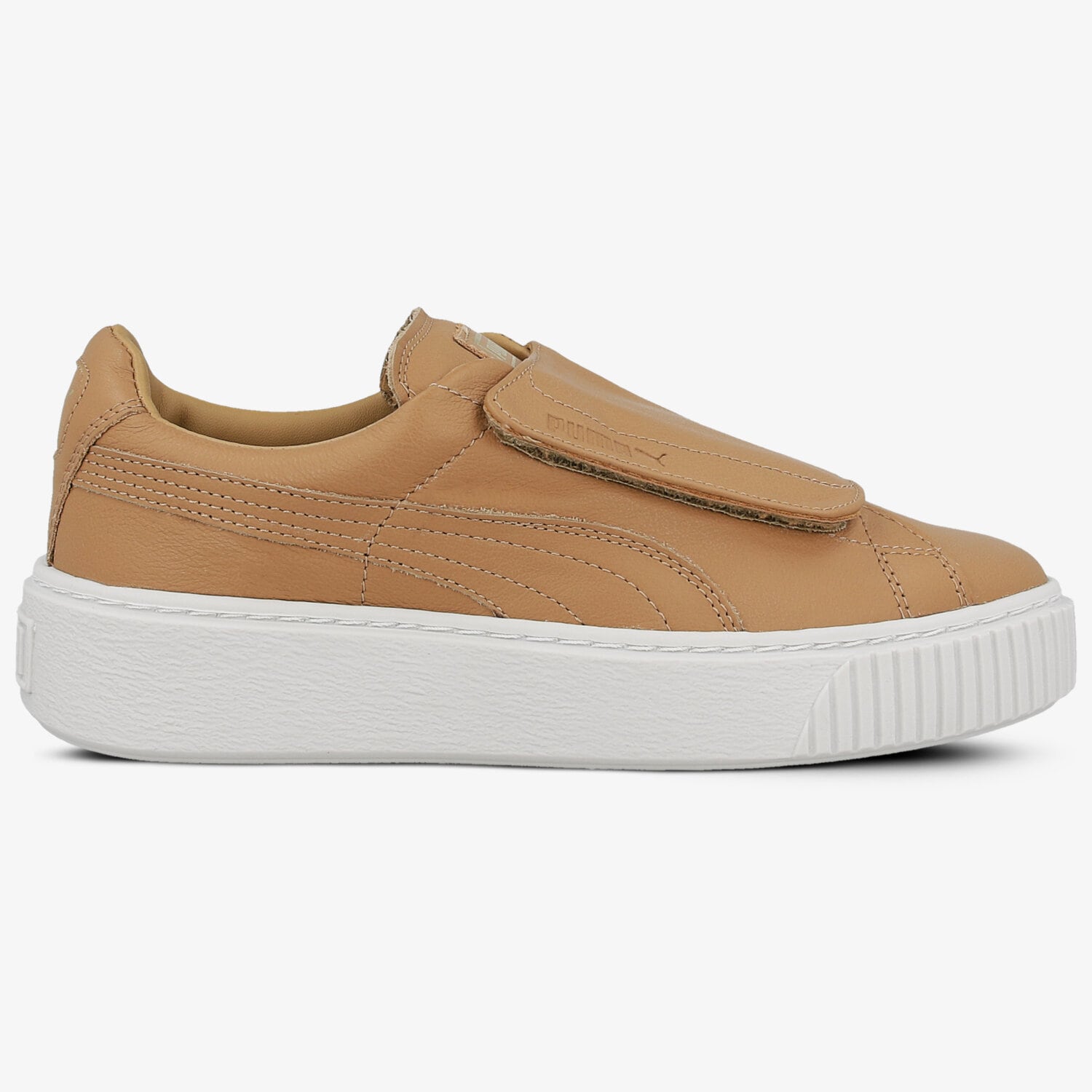 Buty sneakersy damskie PUMA BASKET PLATFORM BIGVELCWN 36412303 BRĄZOWY