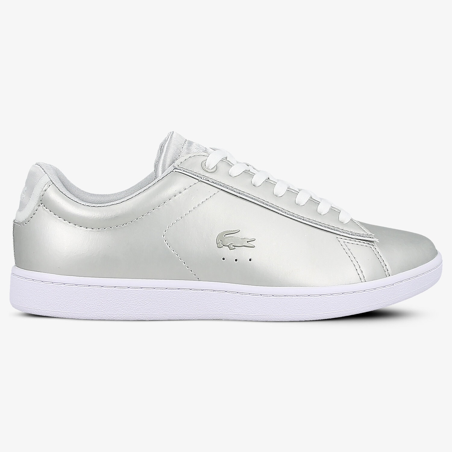 Buty sneakersy damskie LACOSTE CARNABY EVO 118 1 735SPW00062Q5 SREBRNY
