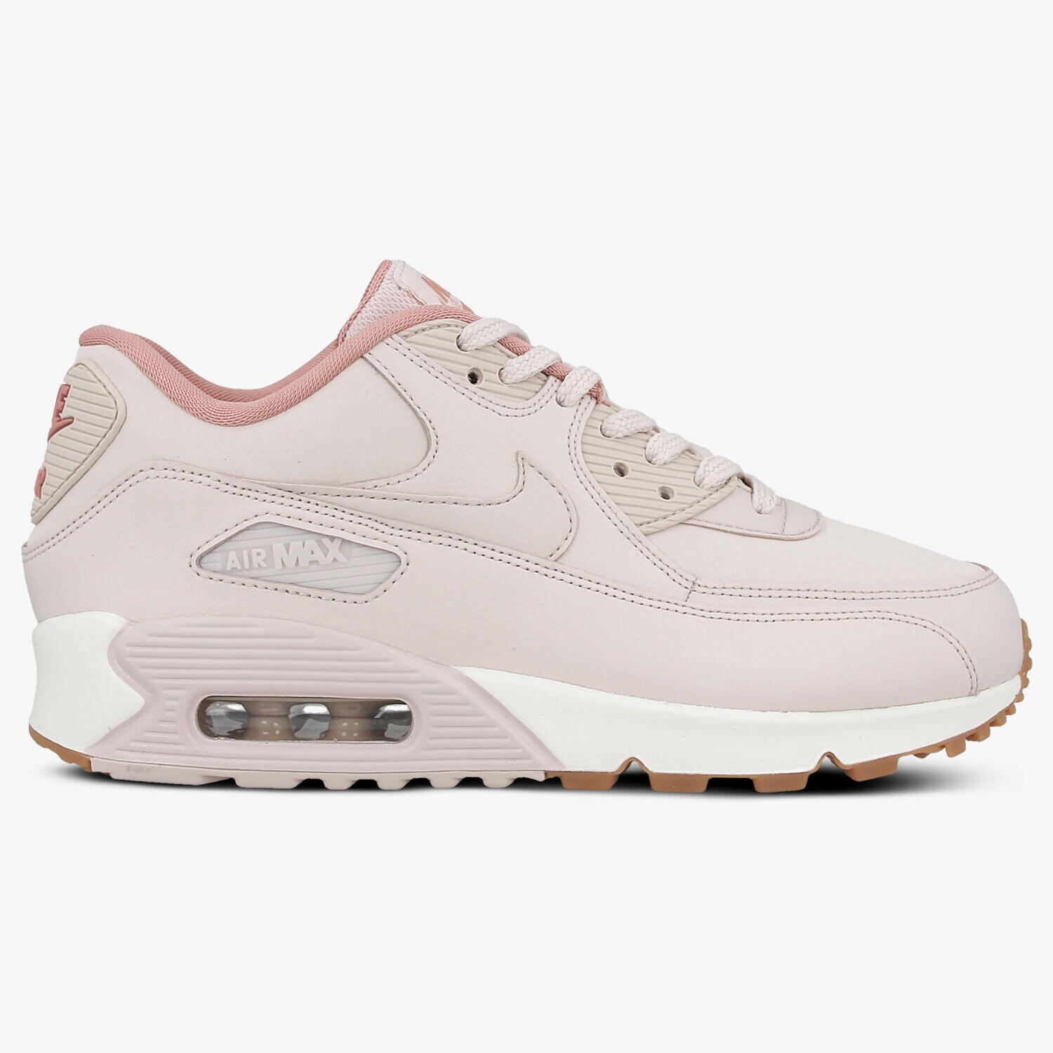 Buty sneakersy damskie NIKE WMNS AIR MAX 90 LEA 921304600 RÓŻOWY