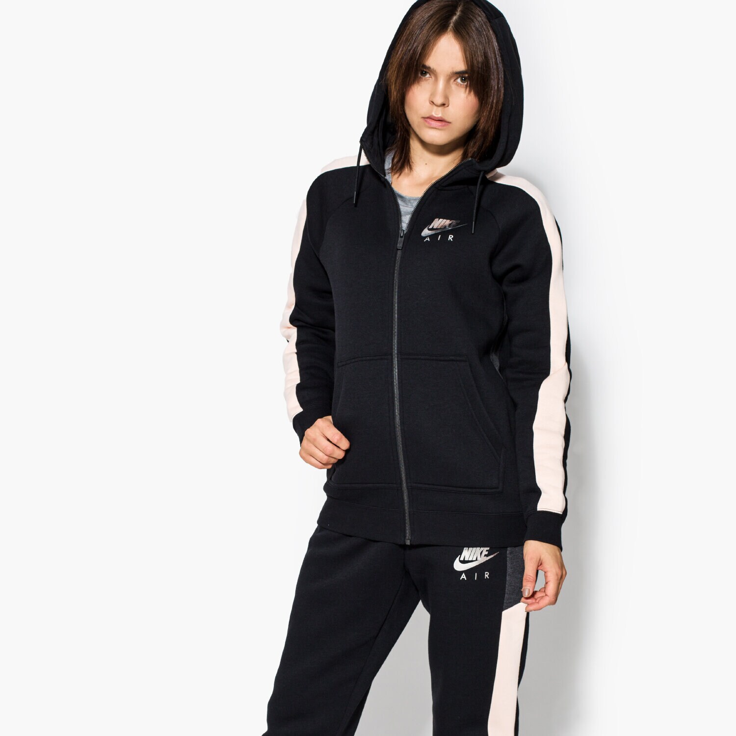 NIKE BLUZA RALLY HOODIE FZ AIR 894846011 CZARNY Damskie Bluzy w Sizeer
