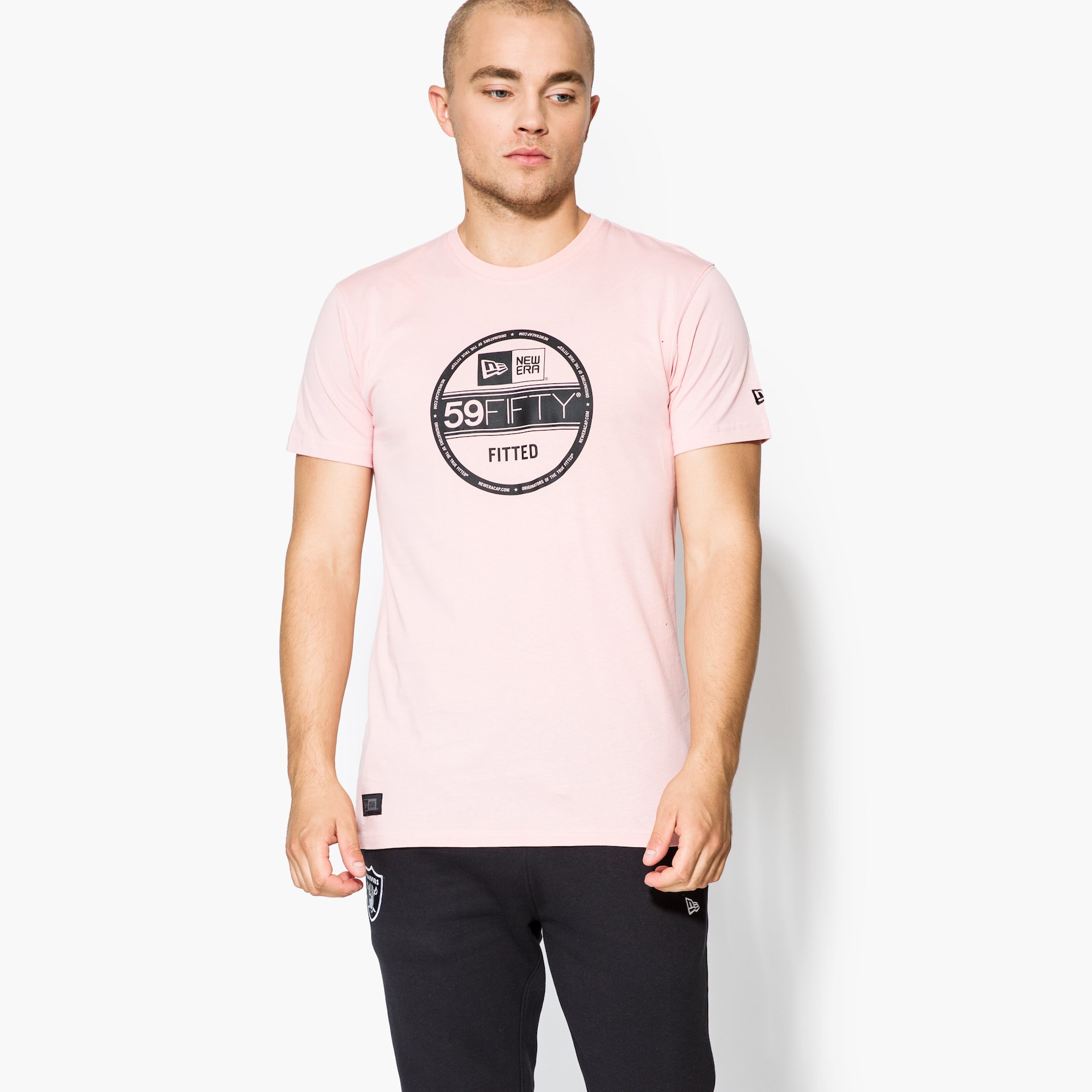 Koszulka, t-shirt sportowy męski NEW ERA KOSZULKA ORIGINATORS VISOR NE BRR 11459474 RÓŻOWY