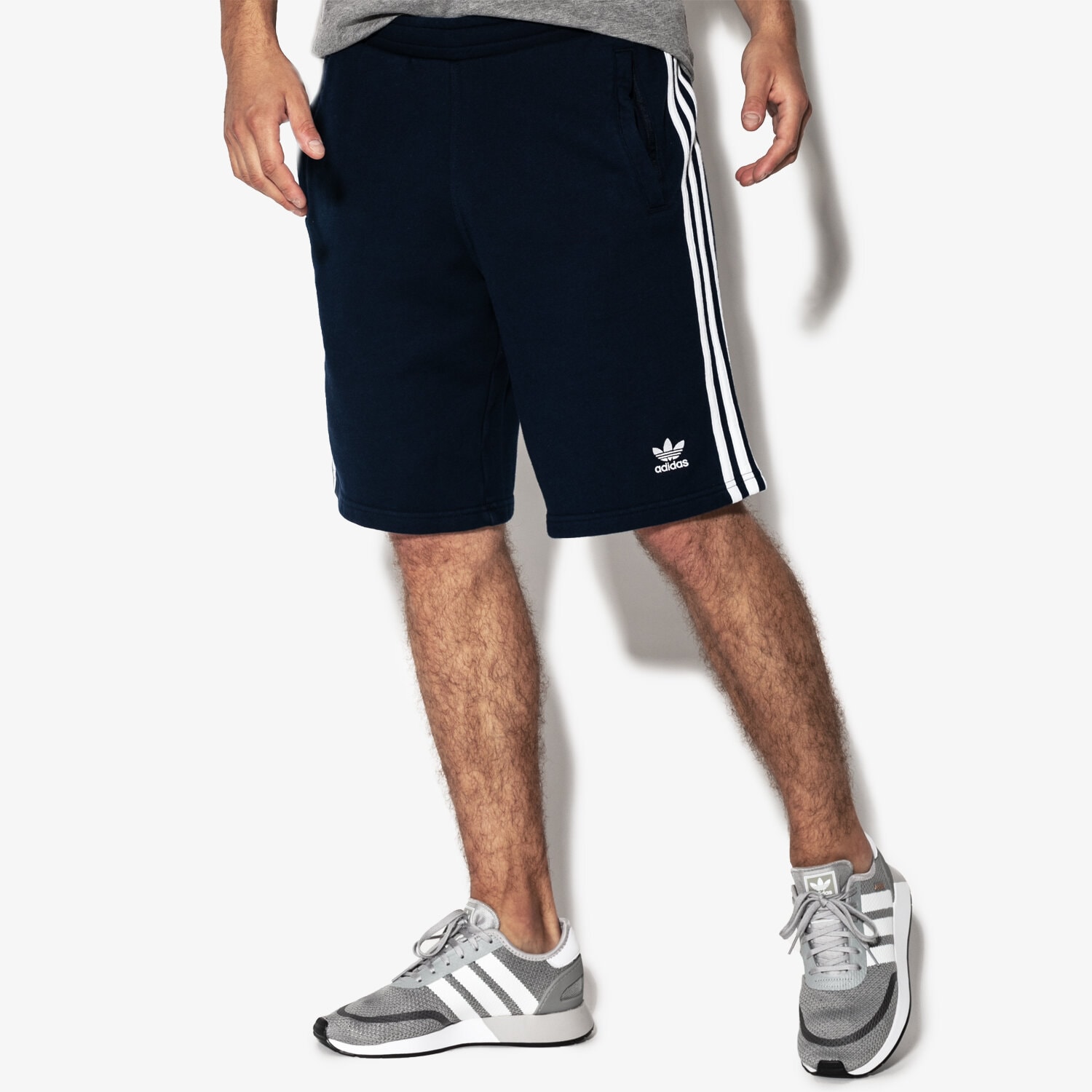 Krótkie spodenki, szorty męskie ADIDAS SZORTY ADICOLOR 3-STRIPES SHORT CW2438 GRANATOWY
