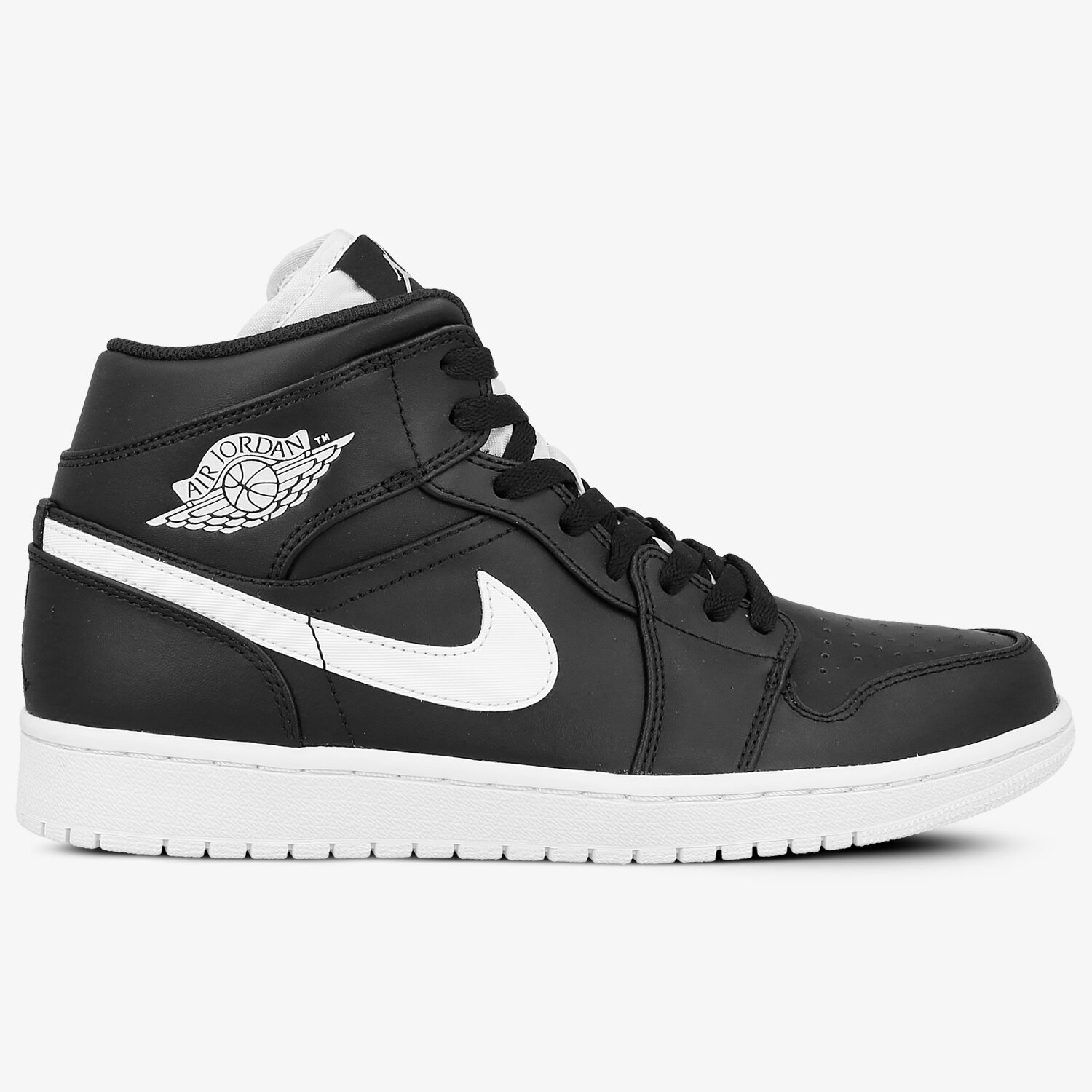 Buty sneakersy męskie JORDAN AIR 1 MID 554724038 CZARNY