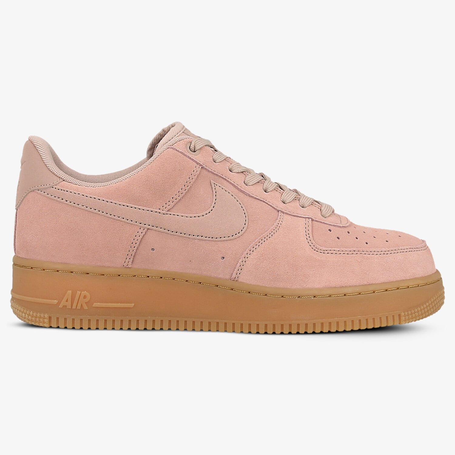 Buty sneakersy męskie NIKE AIR FORCE 1 '07 LV8 SUEDE AA1117600 RÓŻOWY