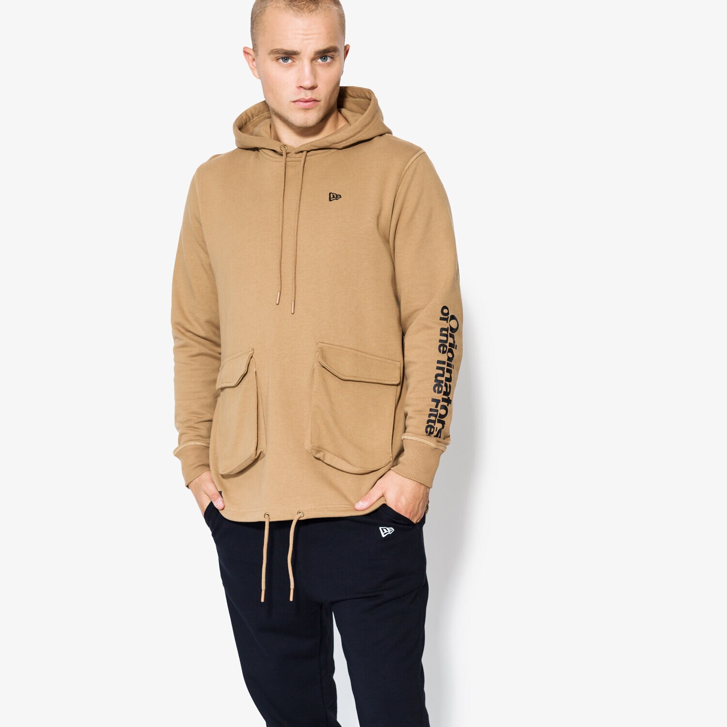 Bluza męska NEW ERA BLUZA ORIGINATORS PO HOODY NE KHK 11459483 BEŻOWY