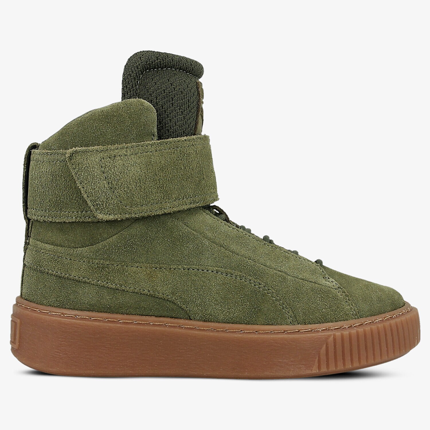 Buty sneakersy damskie PUMA PLATFORM MID OW WN'S 36458801 ZIELONY