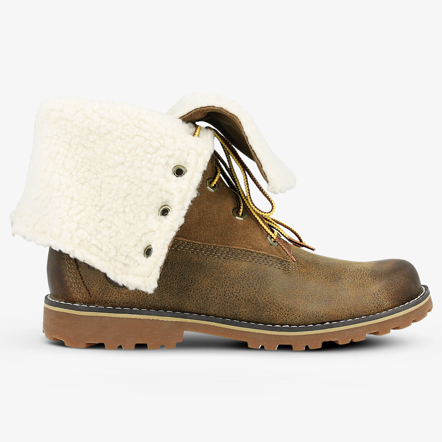 Buty zimowe, trekkingowe, outdoor dla dzieci TIMBERLAND SHEARLING 6 INCH BOOT A1BXZ BRĄZOWY