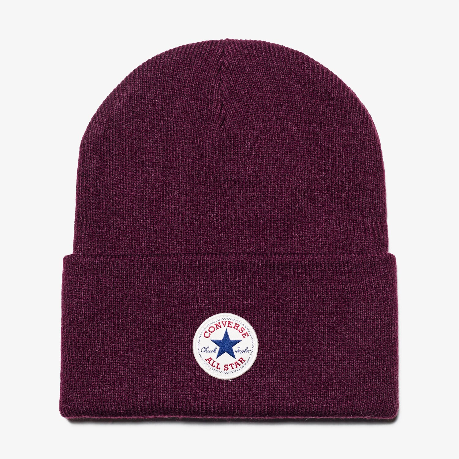Czapka zimowa dla dzieci CONVERSE CZAPKA TALL CUFF WATCHCAP KNIT 561387 BORDOWY