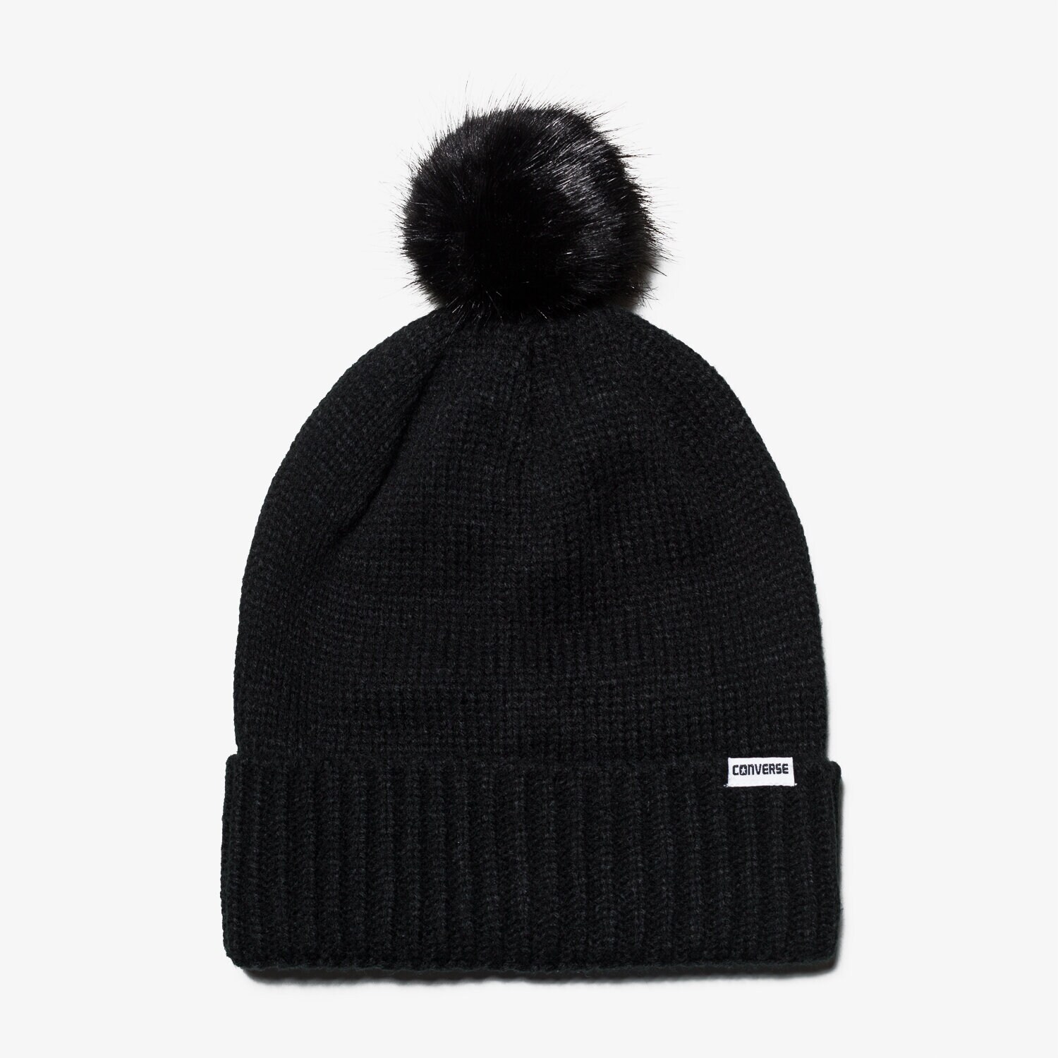 Czapka zimowa dla dzieci CONVERSE CZAPKA ZIMOWA FUR POM KNIT 562414 CZARNY