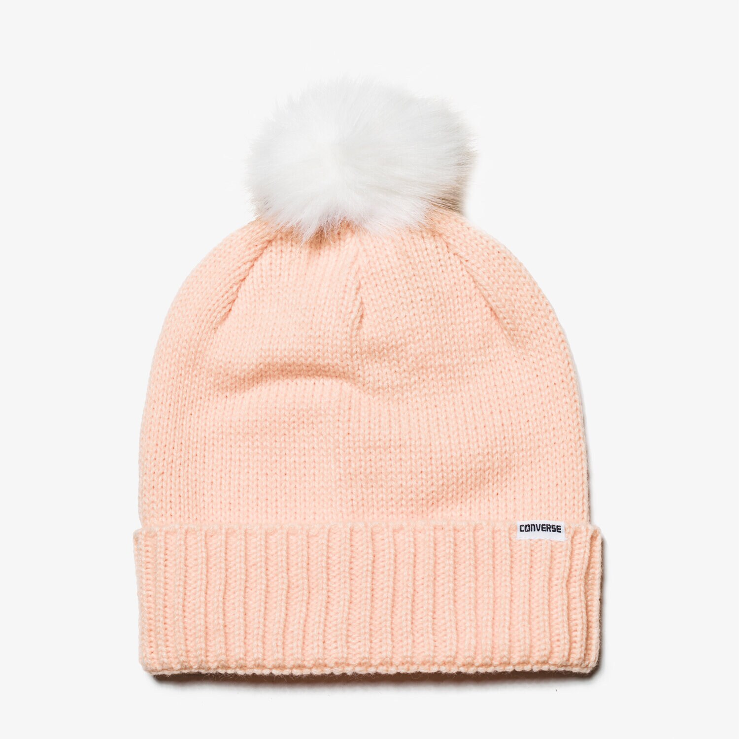Czapka zimowa dla dzieci CONVERSE CZAPKA ZIMOWA FUR POM KNIT 562421 RÓŻOWY