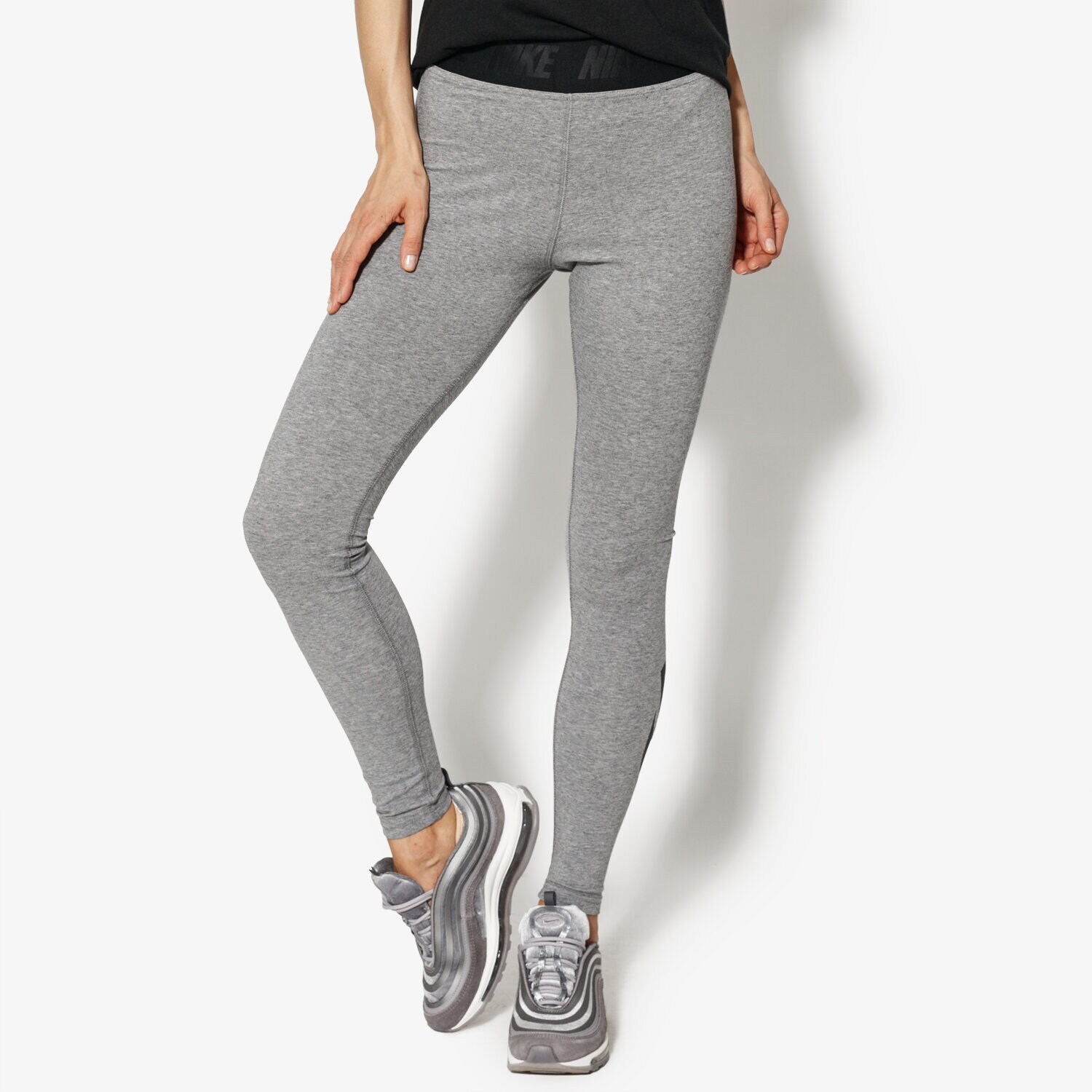 Spodnie sportowe damskie NIKE LEGGINGS W NSW LGGNG LEGASEE HW 933346-091 SZARY