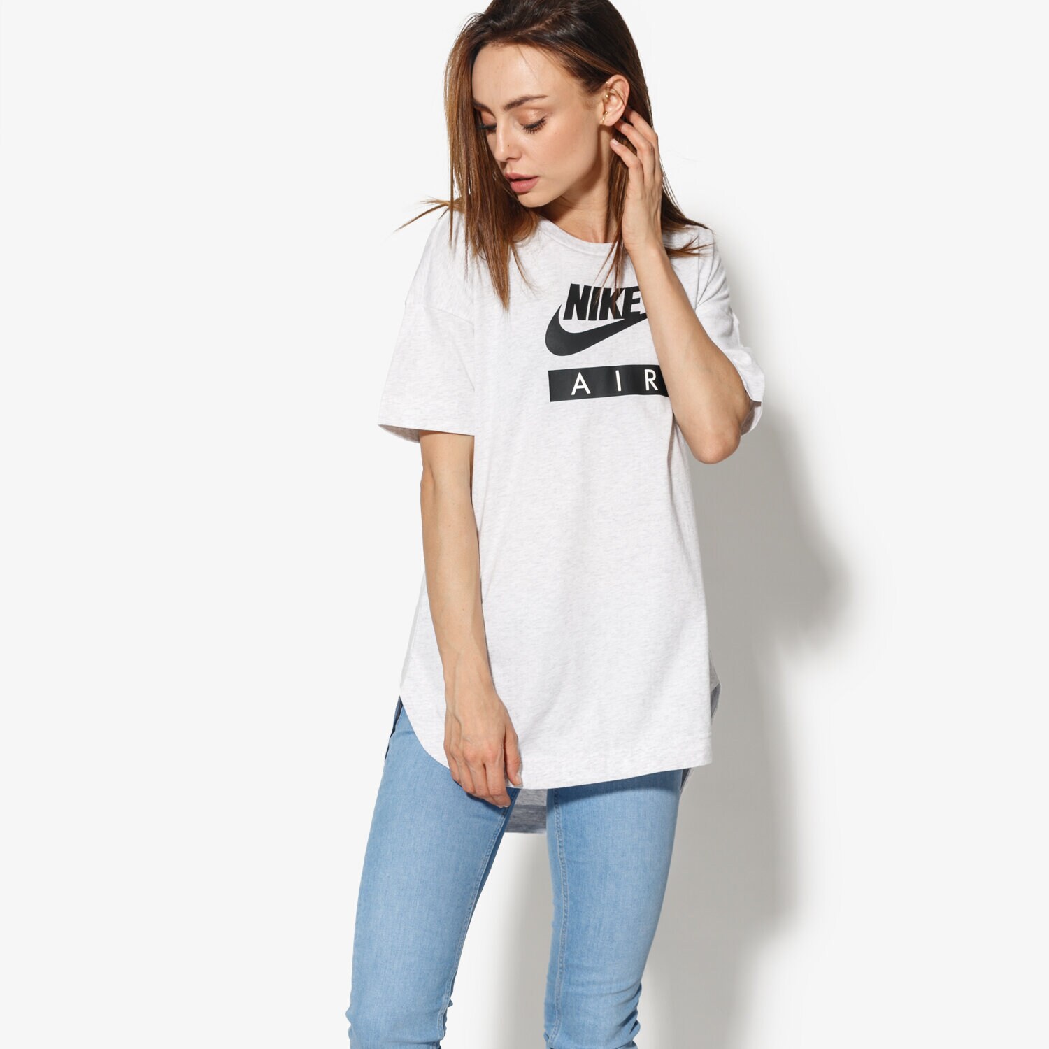 Koszulka, t-shirt damski NIKE T-SHIRT SS W NSW TOP LOGO AIR AA1720-051 BIAŁY